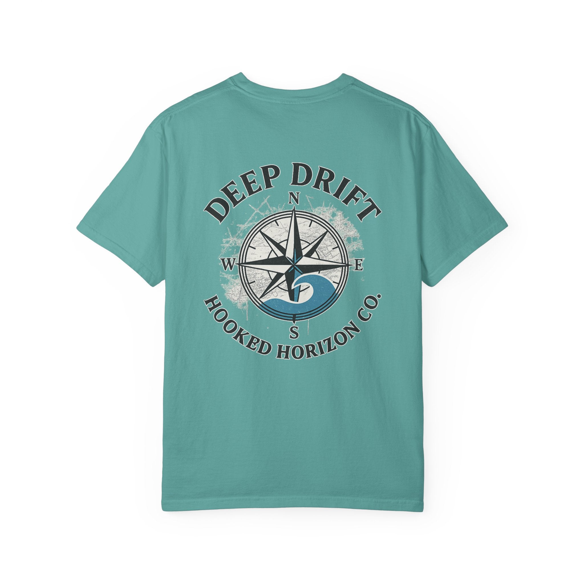 Wave Compass T-shirt, Hooked Horizon Co, Angler Gifts