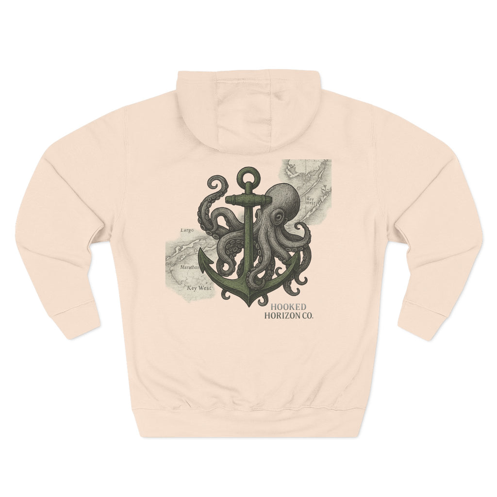 Octopus & Anchor Deep Drift — Hooked Horizon Co. Neon Fishing Hoodie – "Chase the Horizon, Hook the Legend" Graphic