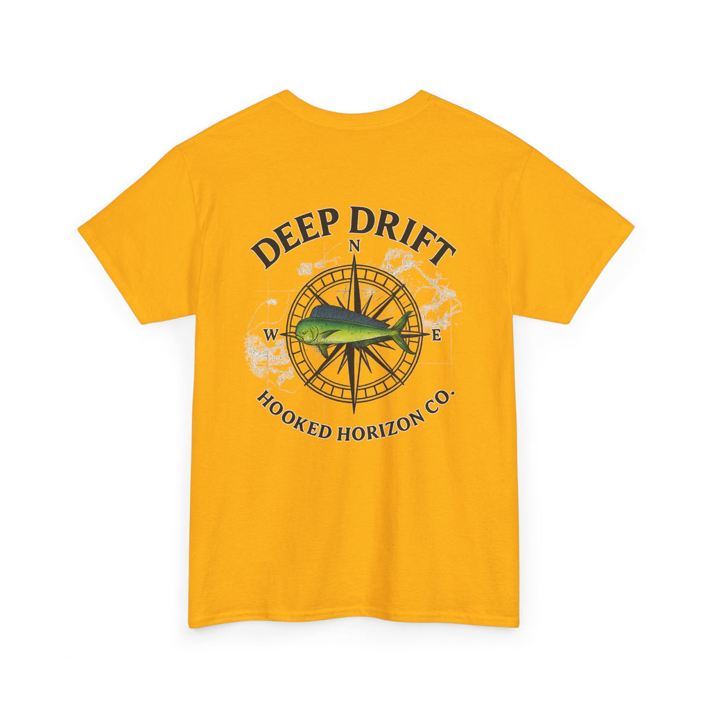 Compass Fishing T‑Shirt — "Deep Drift" Compass Design by Hooked Horizon Co.