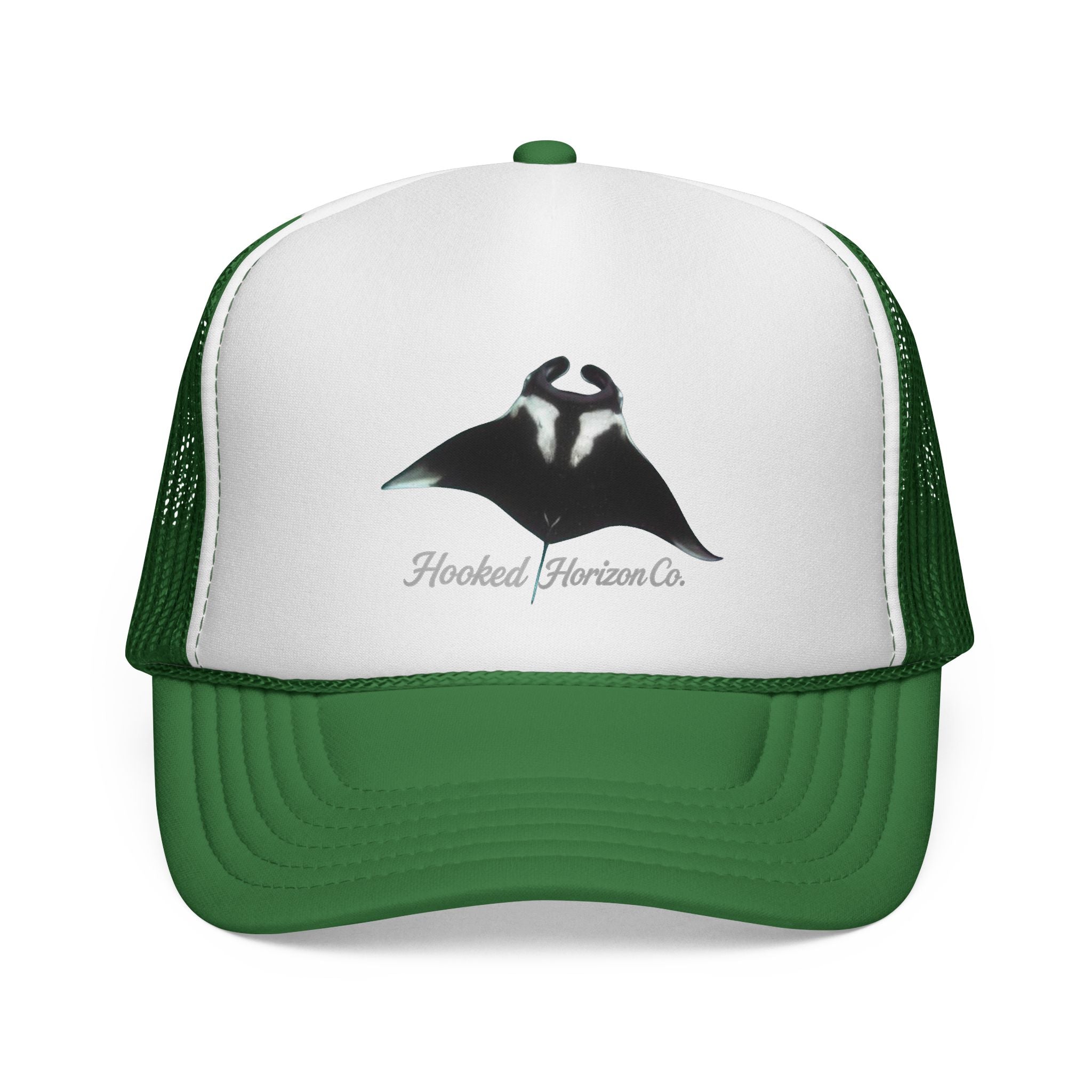 Giant Manta Ray Trucker Cap — 'Chasing Legends' Fishing Hooks Logo