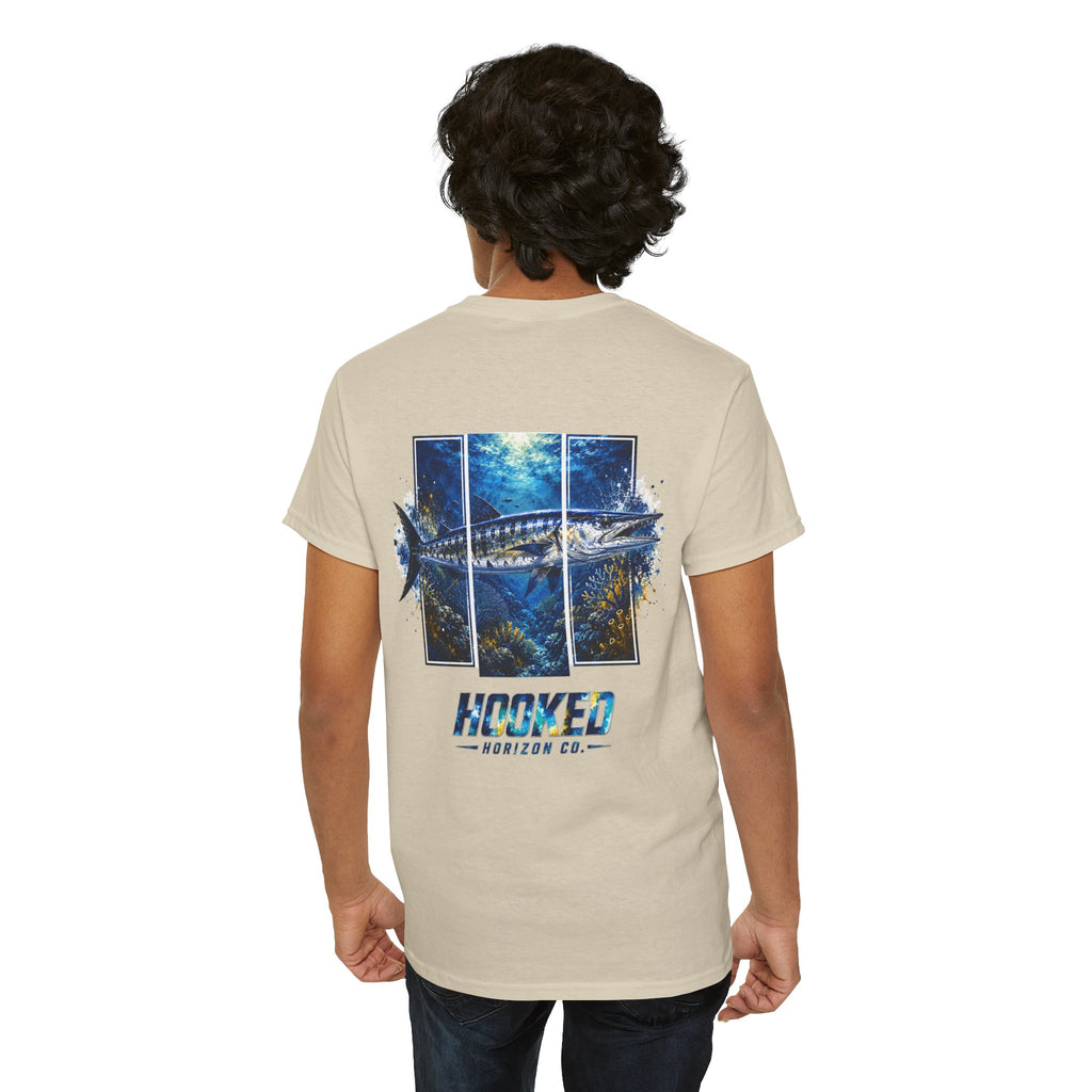 Barracuda Hooked Horizon Co Tee—Ocean Graphic Tee — "Beloved" Ray Design