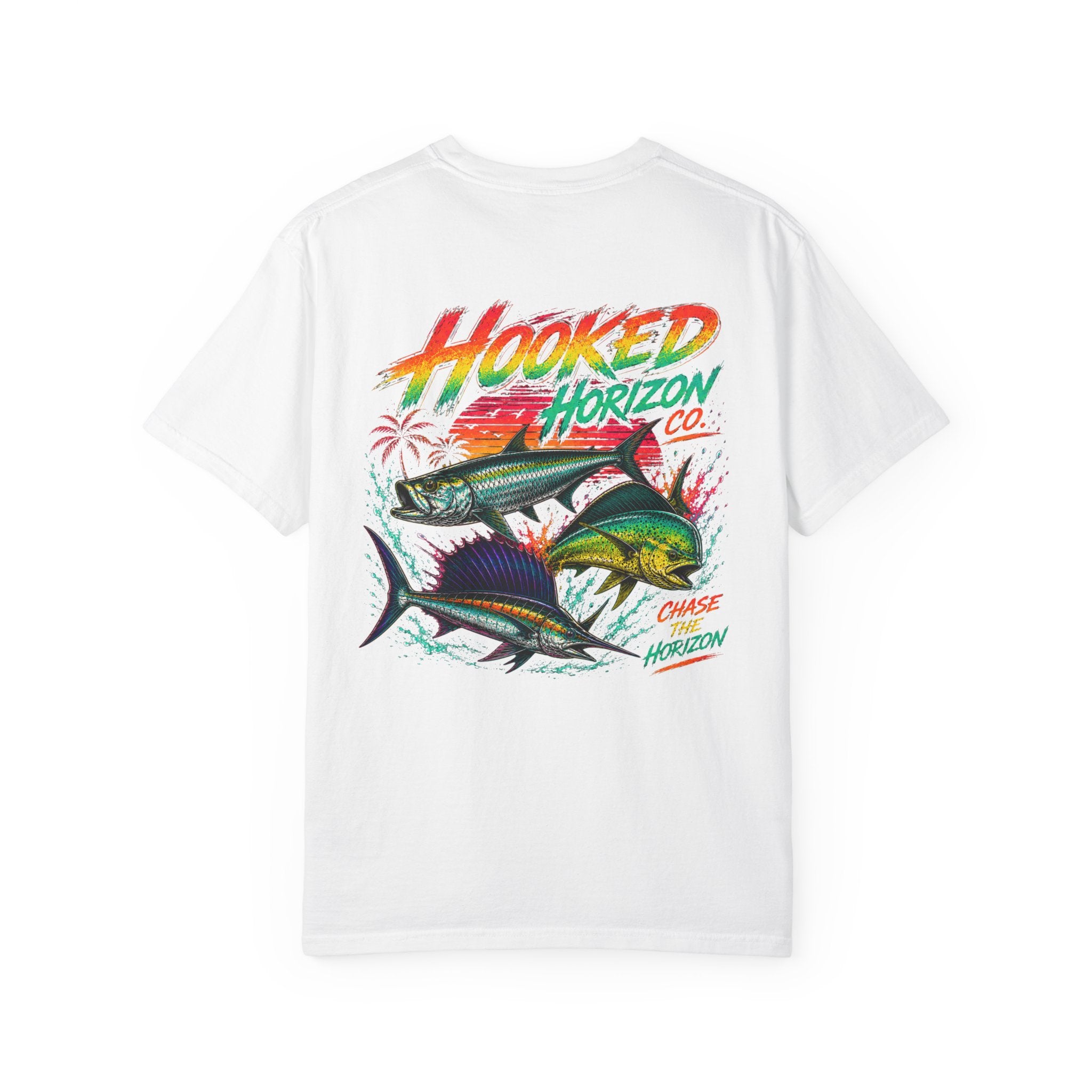 Retro 80s Tripple Fish Fishing Tee — Hooked Horizon Co.  Angler Gifts Ocean Lover Gifts