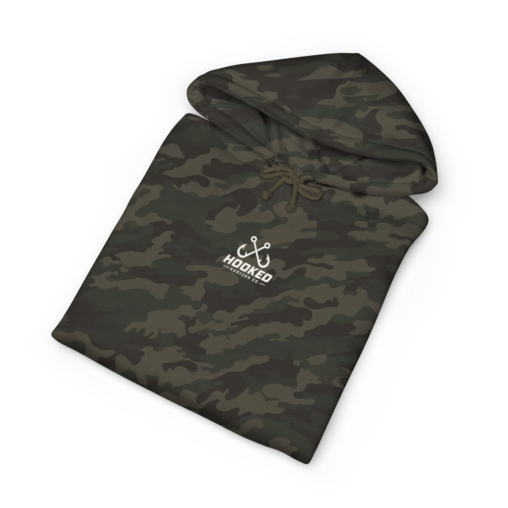 USA Manta Ray Hoodie Hooked Horizon Co. — Fishing Back Graphic Hoodie, Multiple Color Variations