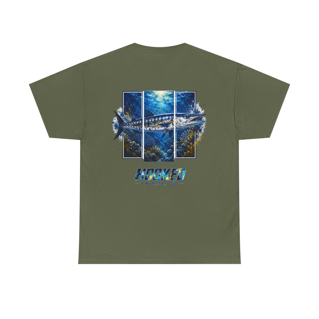 Barracuda Hooked Horizon Co Tee—Ocean Graphic Tee — "Beloved" Ray Design