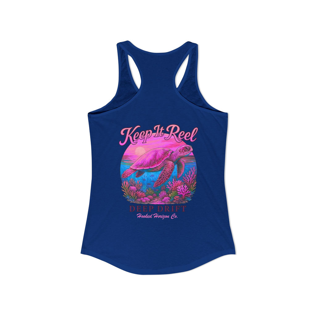 Turtle " Keep It Reel" Deep Drift– Hooked Horizon Co. Gifts for Ocean Lovers, Nautical Fashion, Everyday Comfort, Perfect Gift for Her
