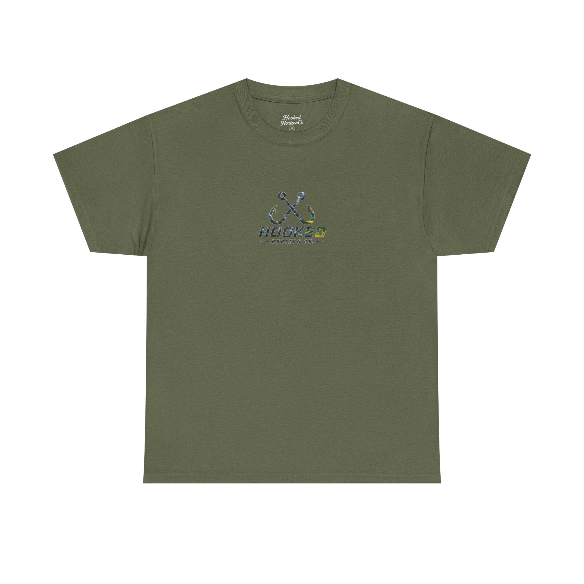 Mahi Mahi Hooked Horizon Co Tee—Ocean Graphic Tee — "Beloved" Ray Design