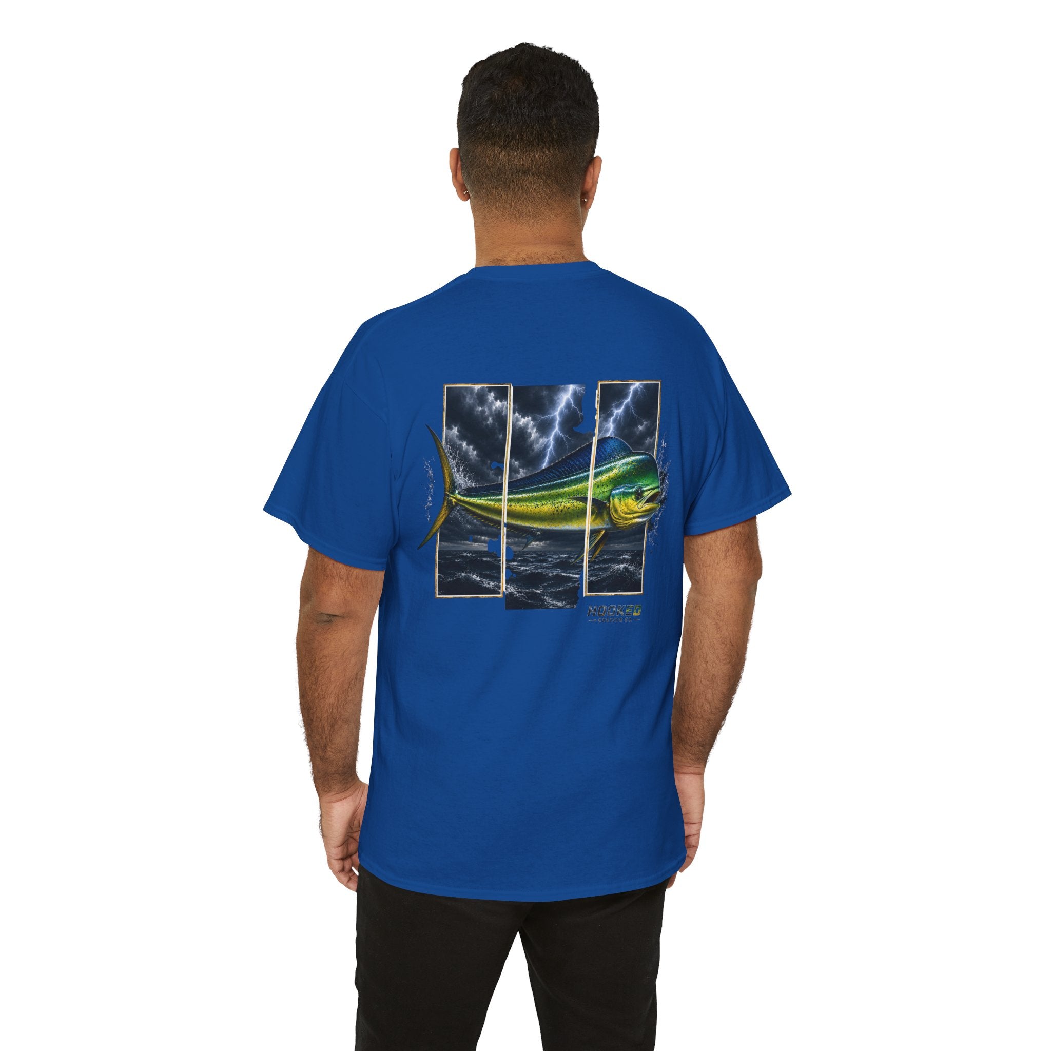 Mahi Mahi Hooked Horizon Co Tee—Ocean Graphic Tee — "Beloved" Ray Design