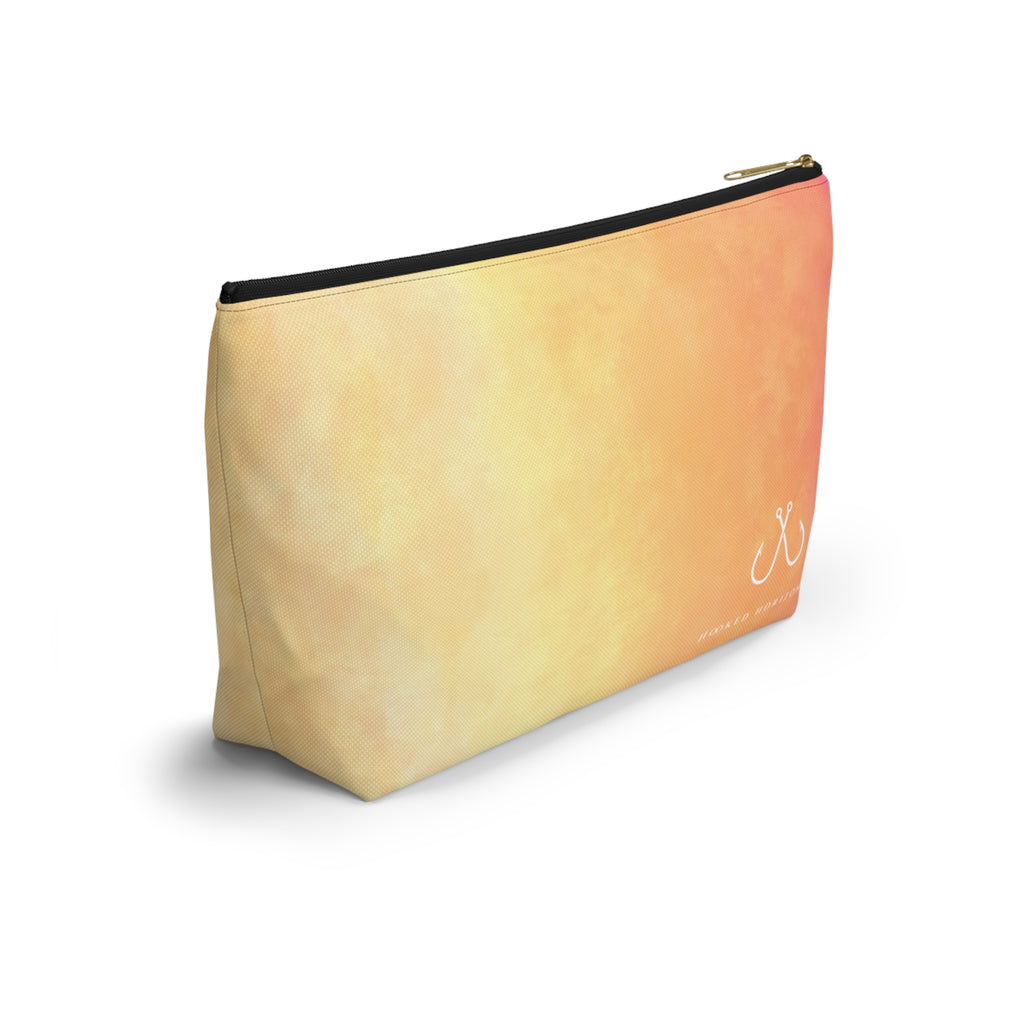 Pink To Orange Ombre Vibrant Gradient Accessory Pouch | Makeup Bag, Travel Organizer, Gift for Her, Beach Essentials, Stylish Storage