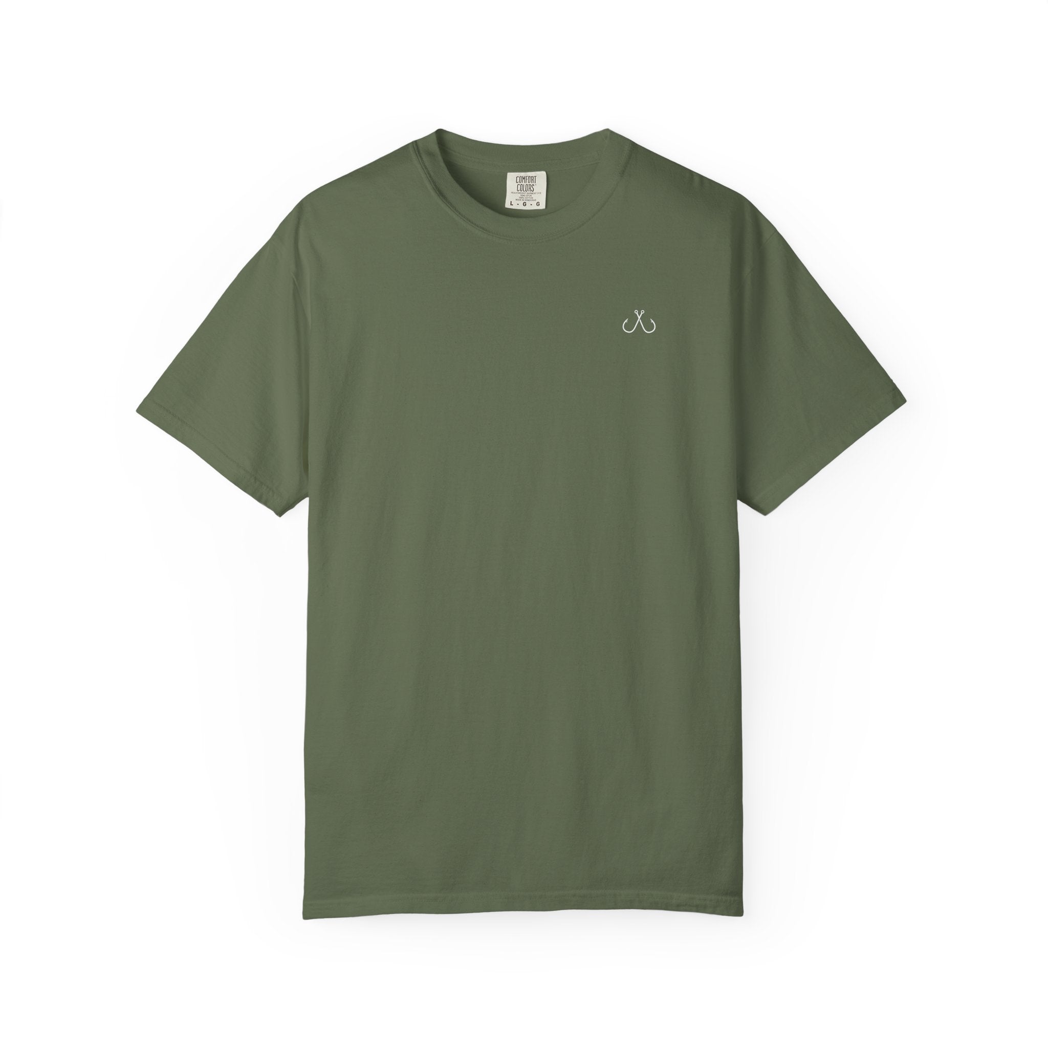 Deep Drift Wave Break Fishing T-Shirt - White Trim Ocean-inspired Fishing Tee for Angler Lovers, Hooked Horizon Co. Tee