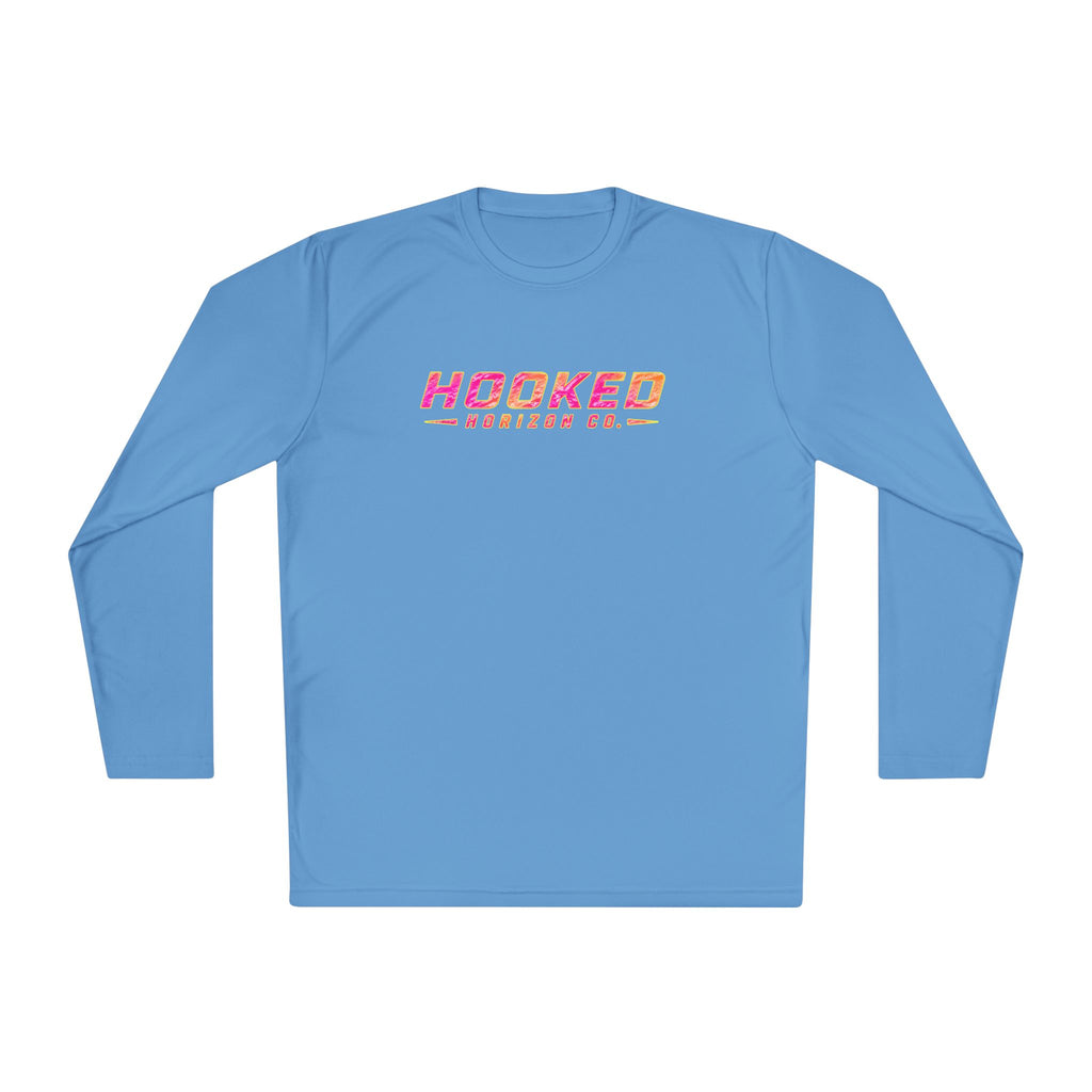 Moisture Wicking Classic Logo Tee In Pink—Horizon Co. Anchors Long Sleeve Tee — Lightweight Fishing Shirt