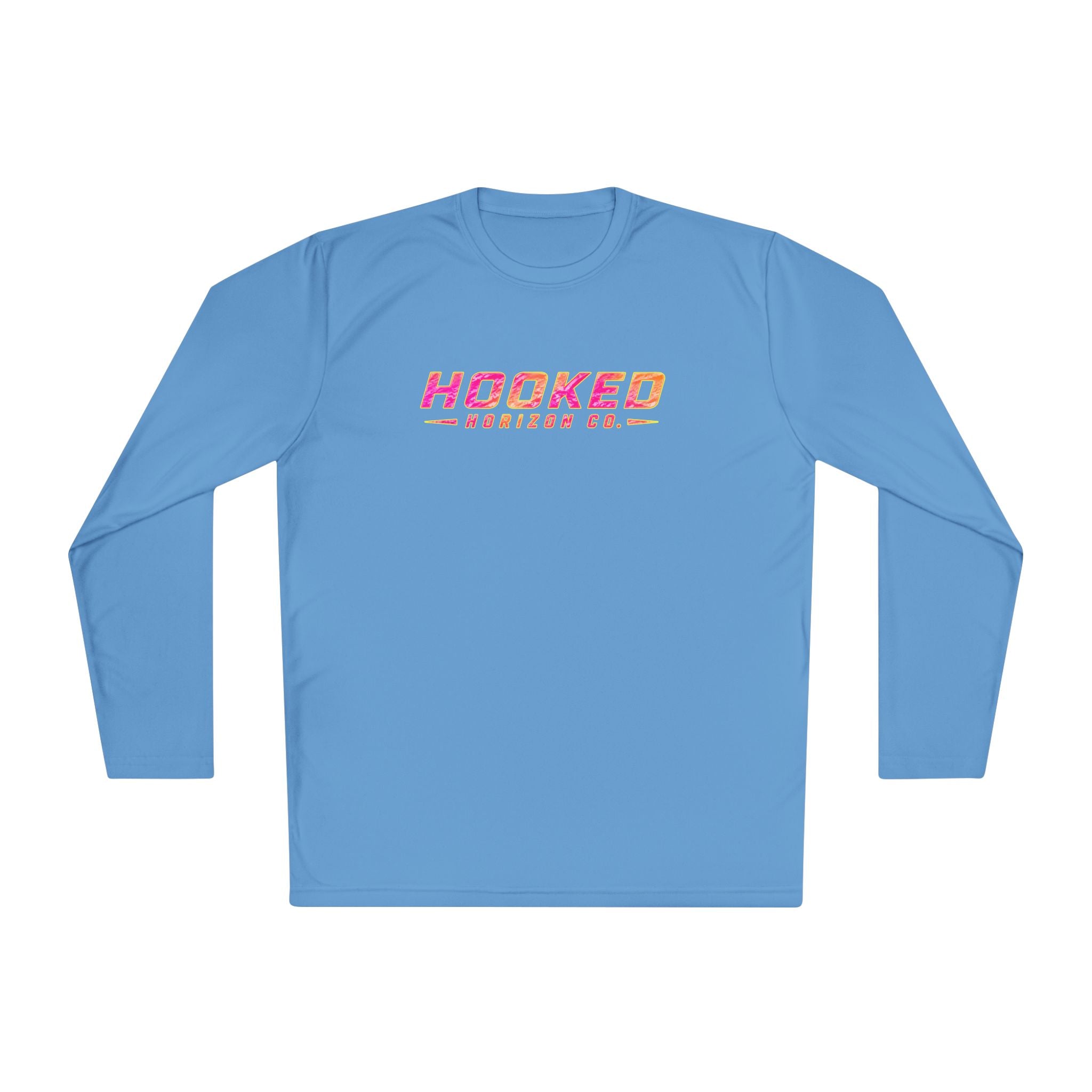 Moisture Wicking Classic Logo Tee In Pink—Horizon Co. Anchors Long Sleeve Tee — Lightweight Fishing Shirt