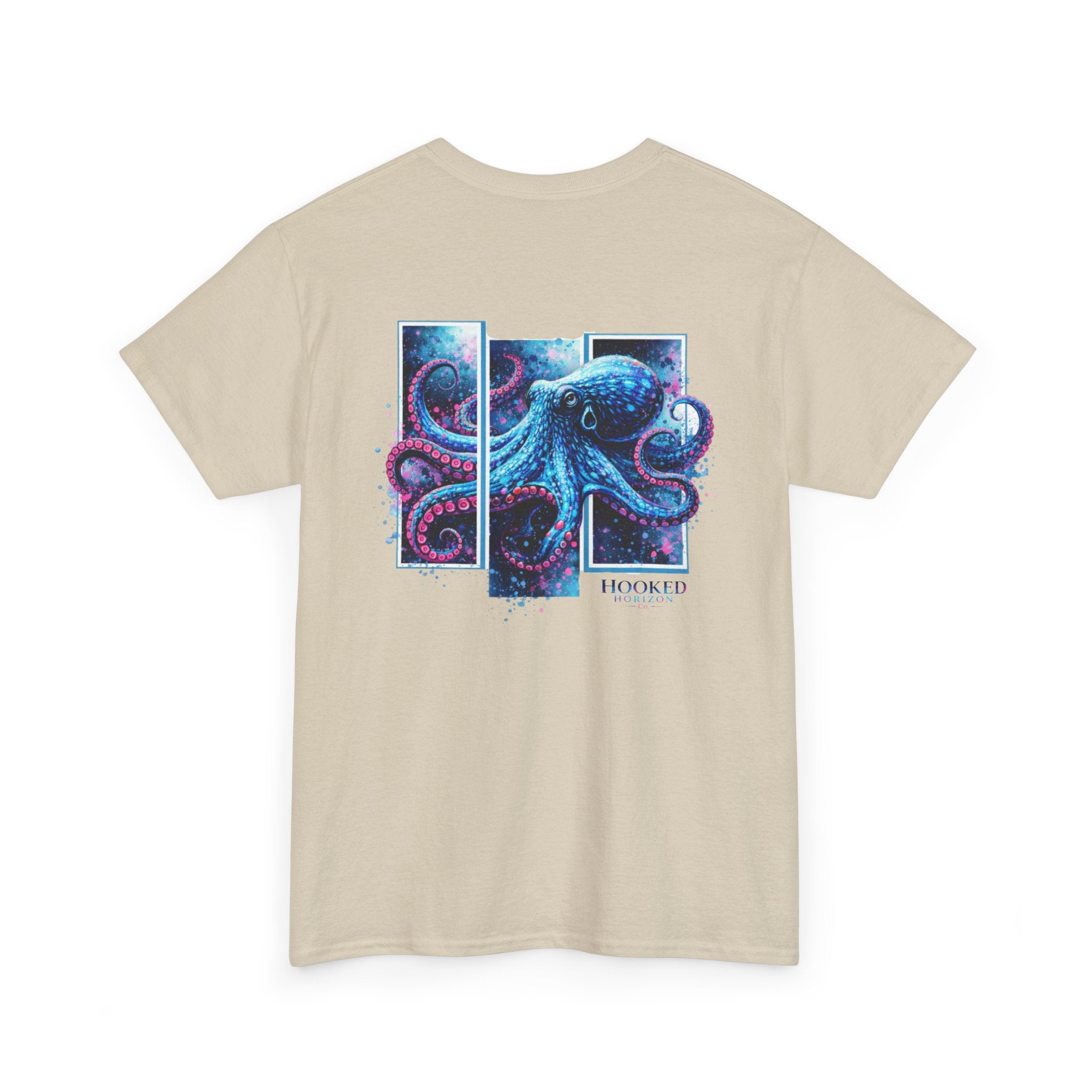 Octopus Hooked Horizon Co Tee—Ocean Graphic Tee — "Beloved" Ray Design