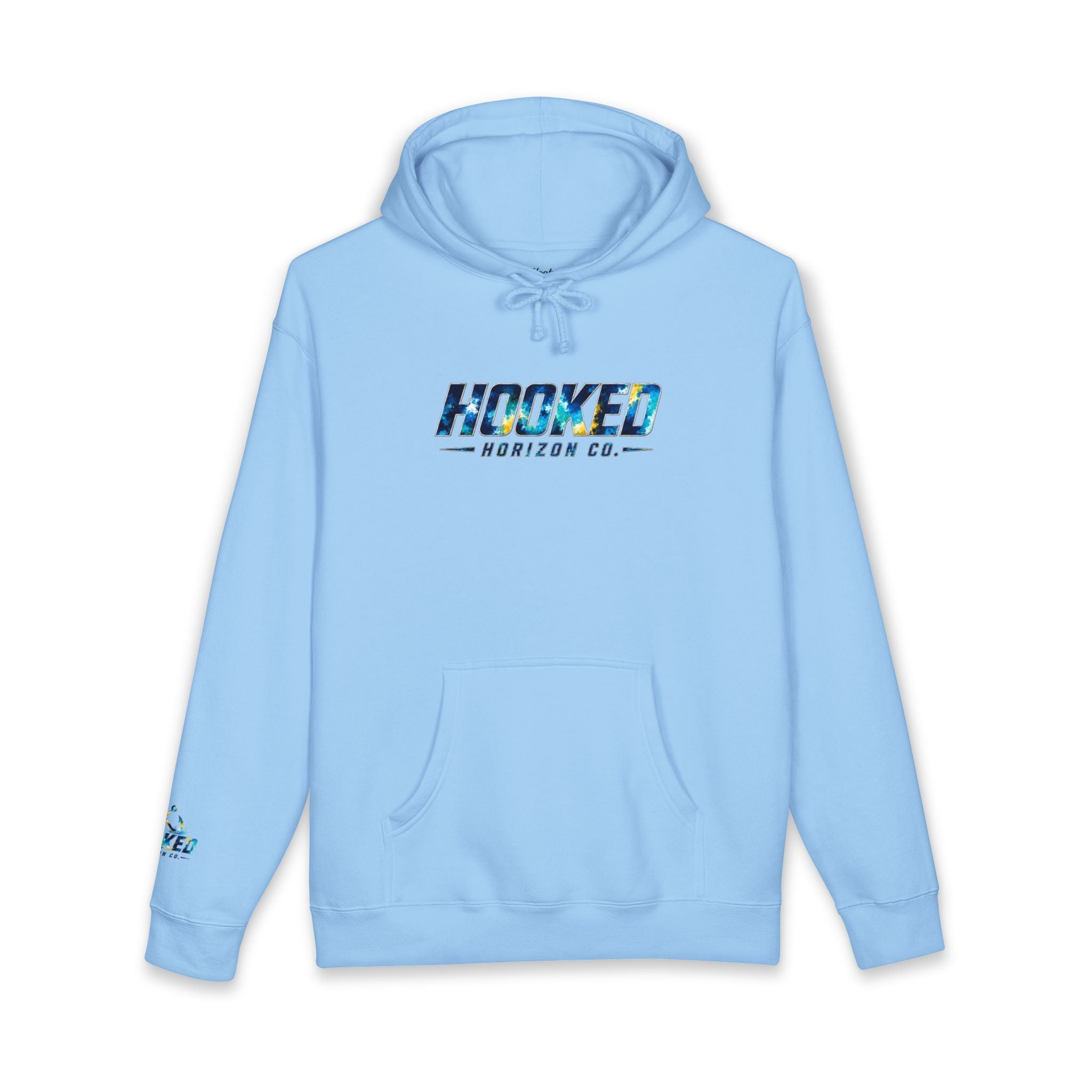 Barracuda Hoodie Hooked Horizon Co. — Fishing Back Graphic Hoodie, Multiple Color Variations