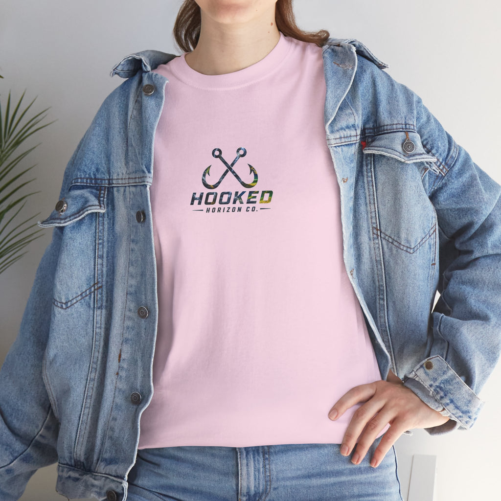 Mahi Mahi Hooked Horizon Co Tee—Ocean Graphic Tee — "Beloved" Ray Design
