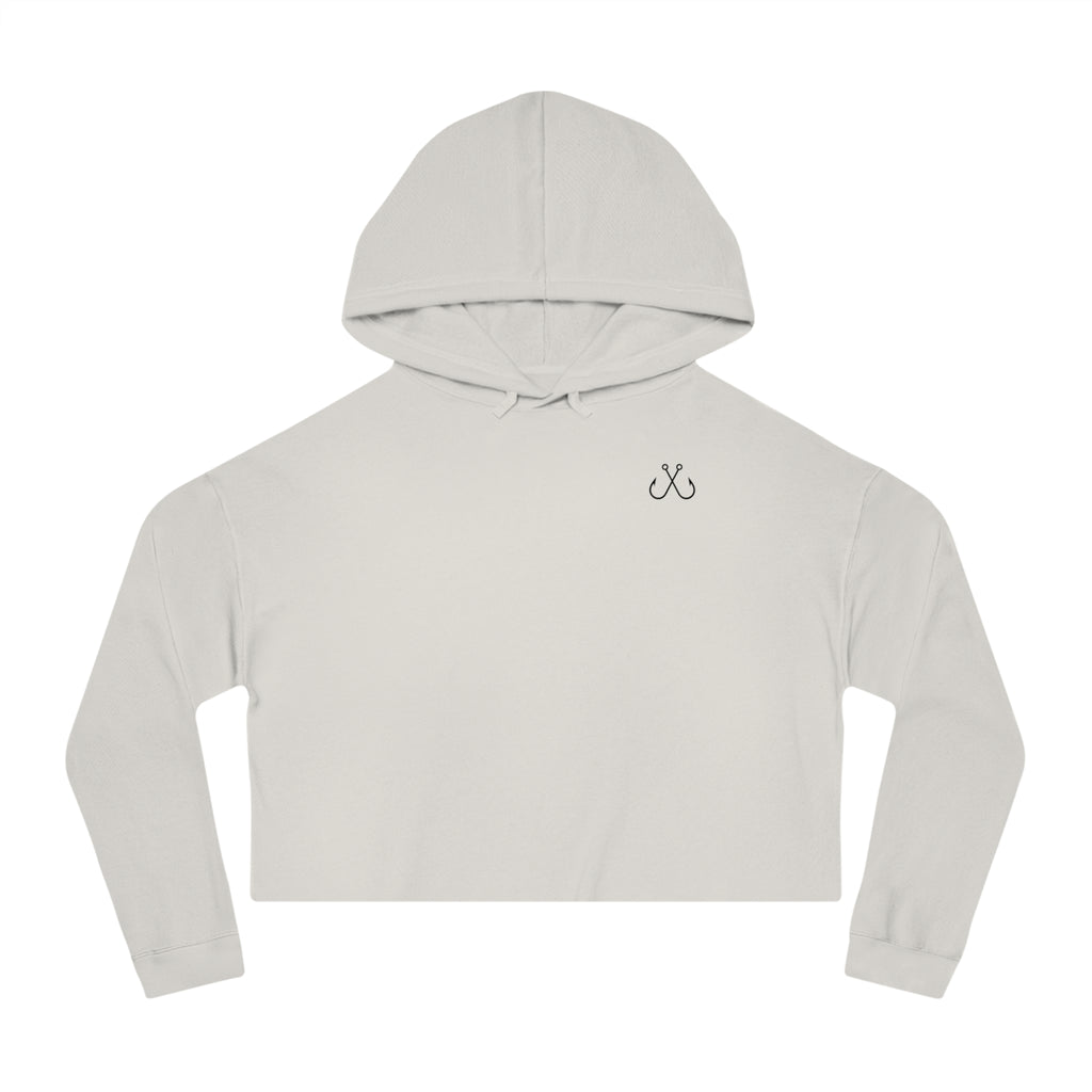 Hammer Head Shark Cropped Hoodie — Deep Drift Fishing Graphic