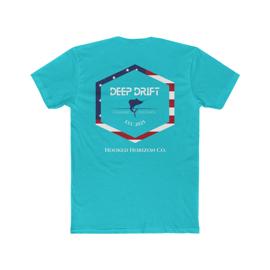USA Deep Drift Marlin Tee — Patriotic Hooked Horizon Co. Fishing T-Shirt