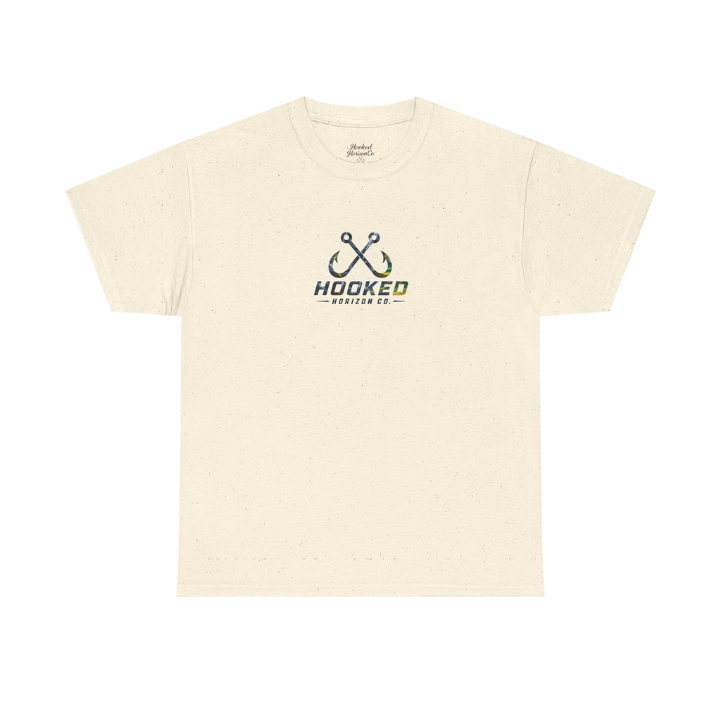 Mahi Mahi Hooked Horizon Co Tee—Ocean Graphic Tee — "Beloved" Ray Design