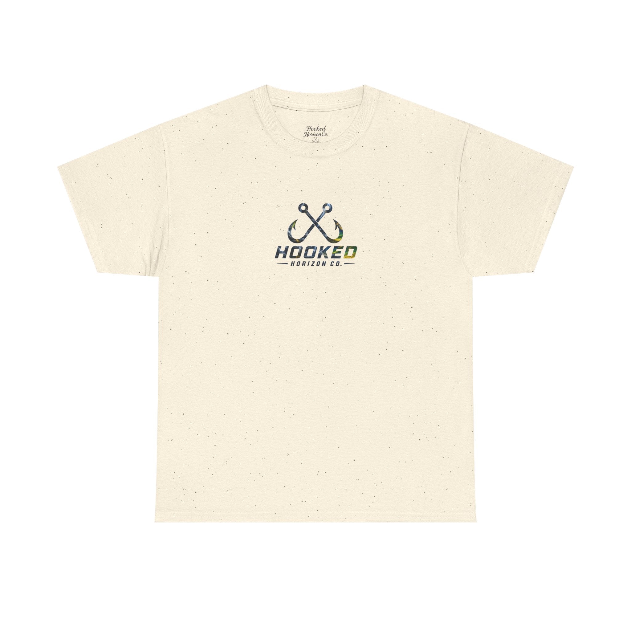 Mahi Mahi Hooked Horizon Co Tee—Ocean Graphic Tee — "Beloved" Ray Design