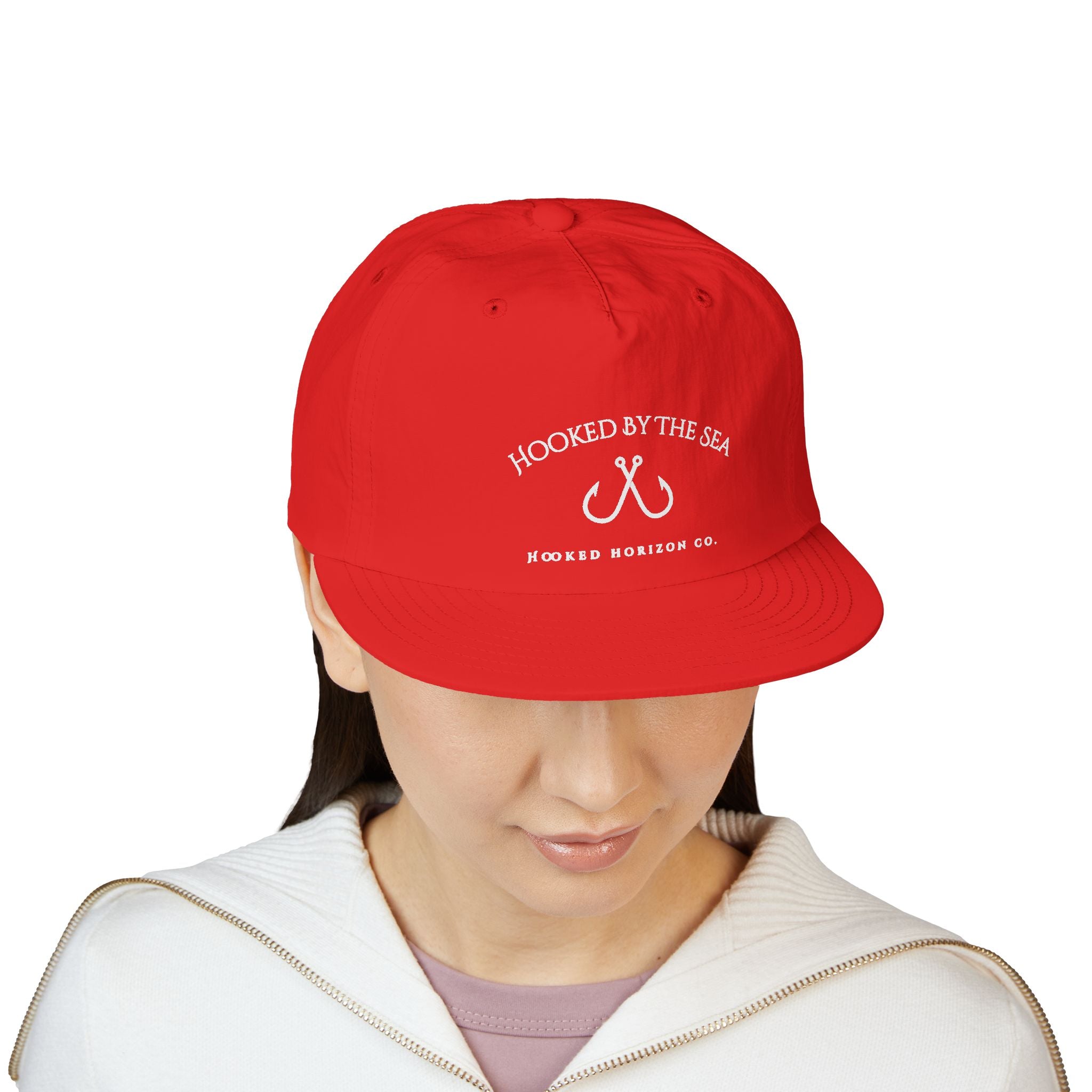 Quick Dry Surf Cap Hooked Horizon Co. — Light Weight, Multiple Color Variations Beachy Vibes Snapback Hat for Surf Lovers, Summer Fashion, Ocean Enthusiasts, Gift for Surfers, Vacation Style