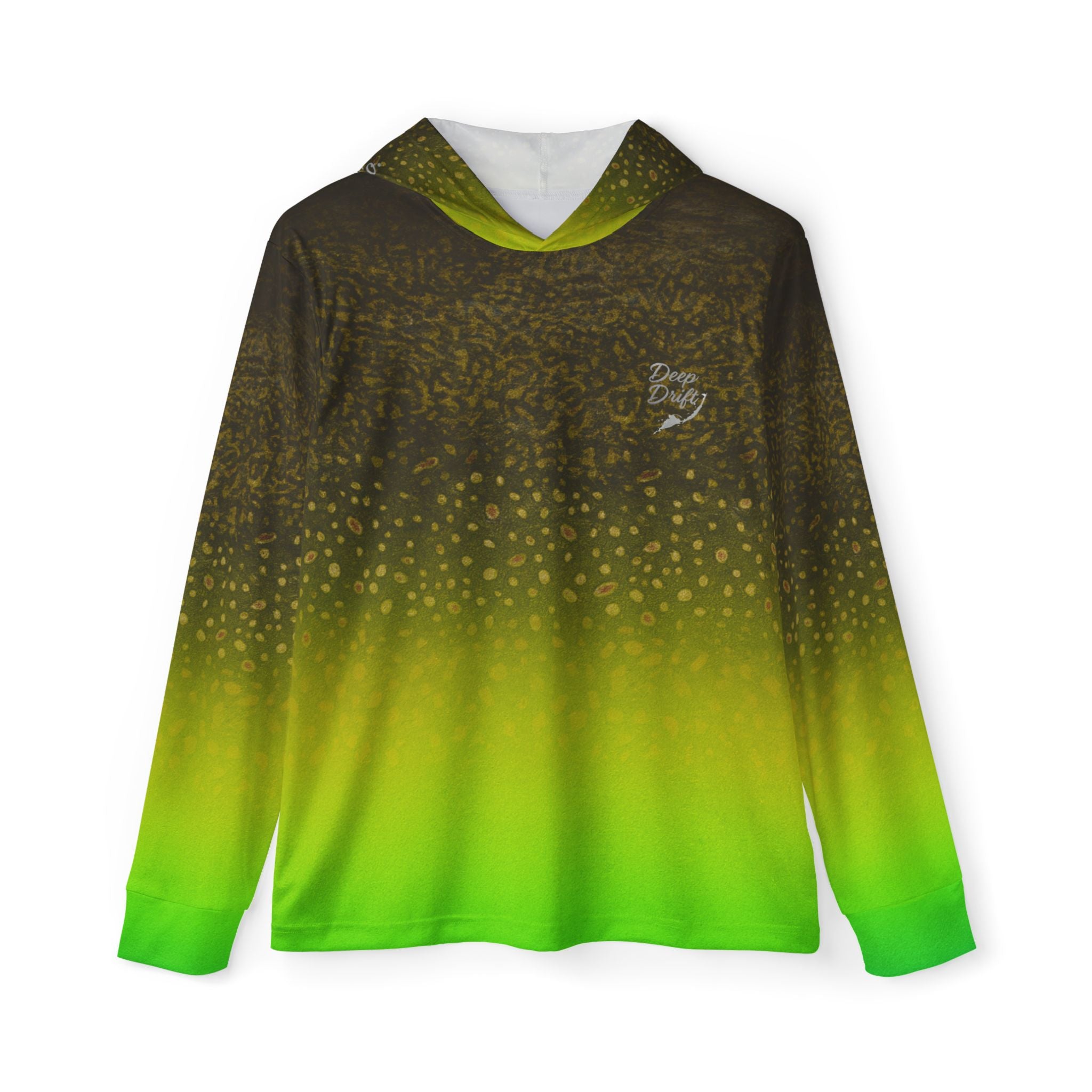 Gradient Neon Green Sports Warmup Hoodie