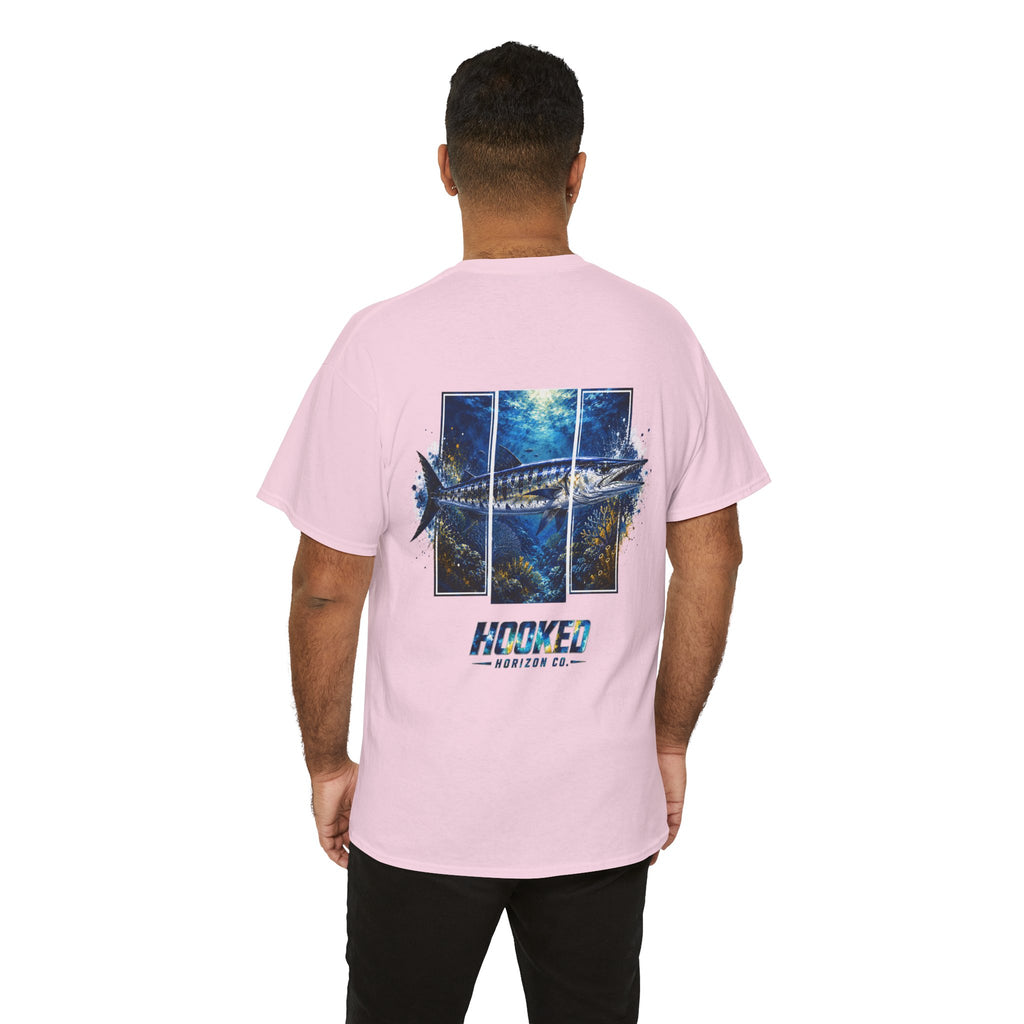 Barracuda Hooked Horizon Co Tee—Ocean Graphic Tee — "Beloved" Ray Design