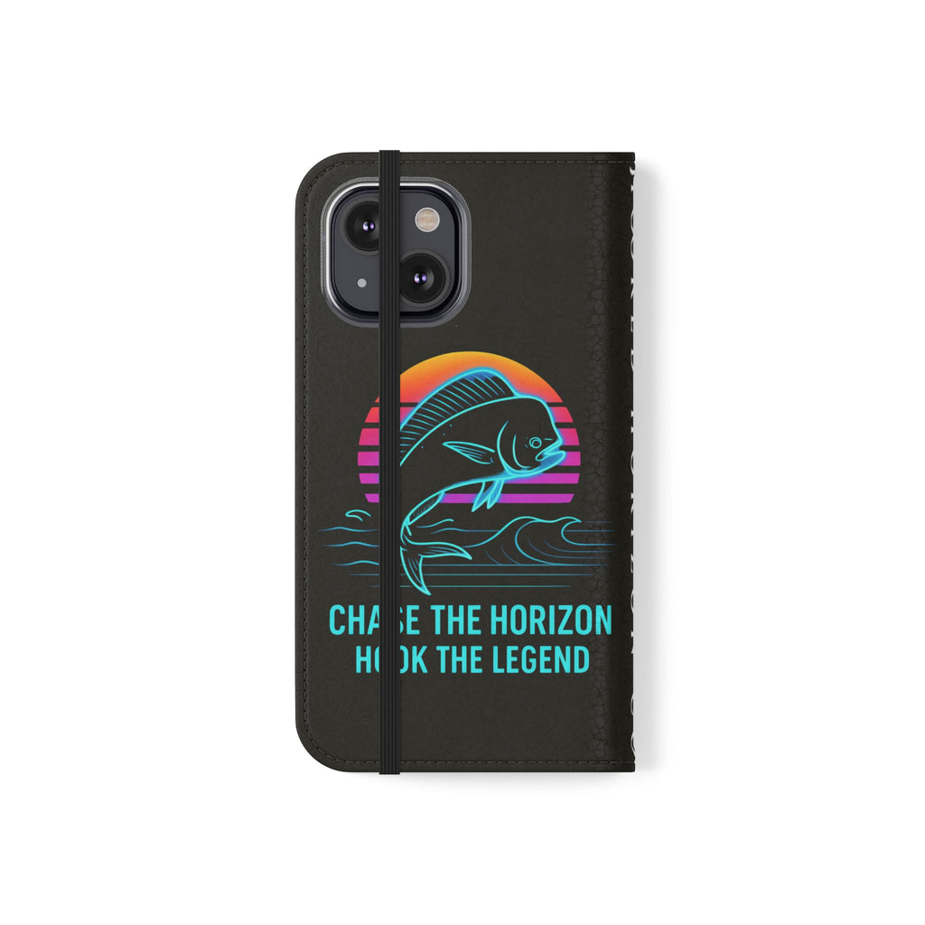 Mahi Mahi Flip Phone Case — Turquoise Water Pattern Wallet Cover