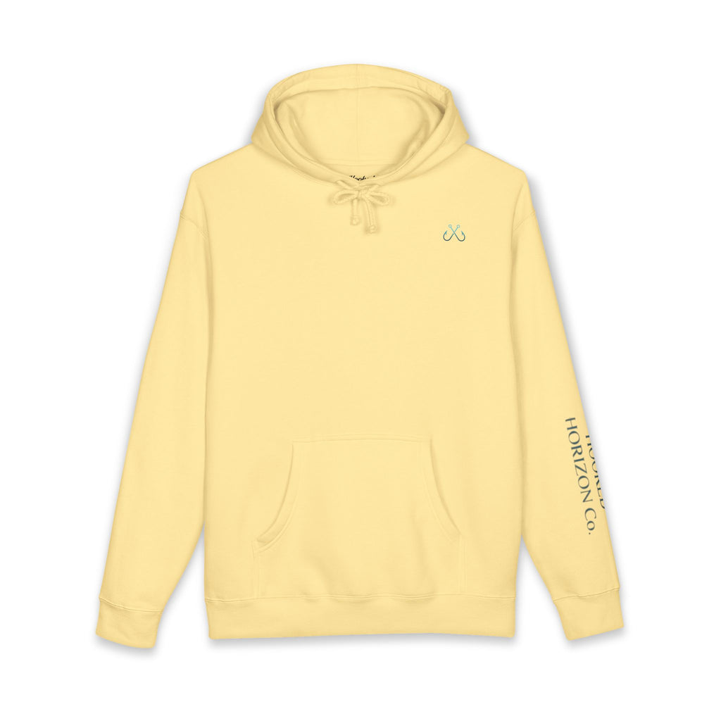 Manta Ray Hoodie Hooked Horizon Co. — Fishing Back Graphic Hoodie, Multiple Color Variations