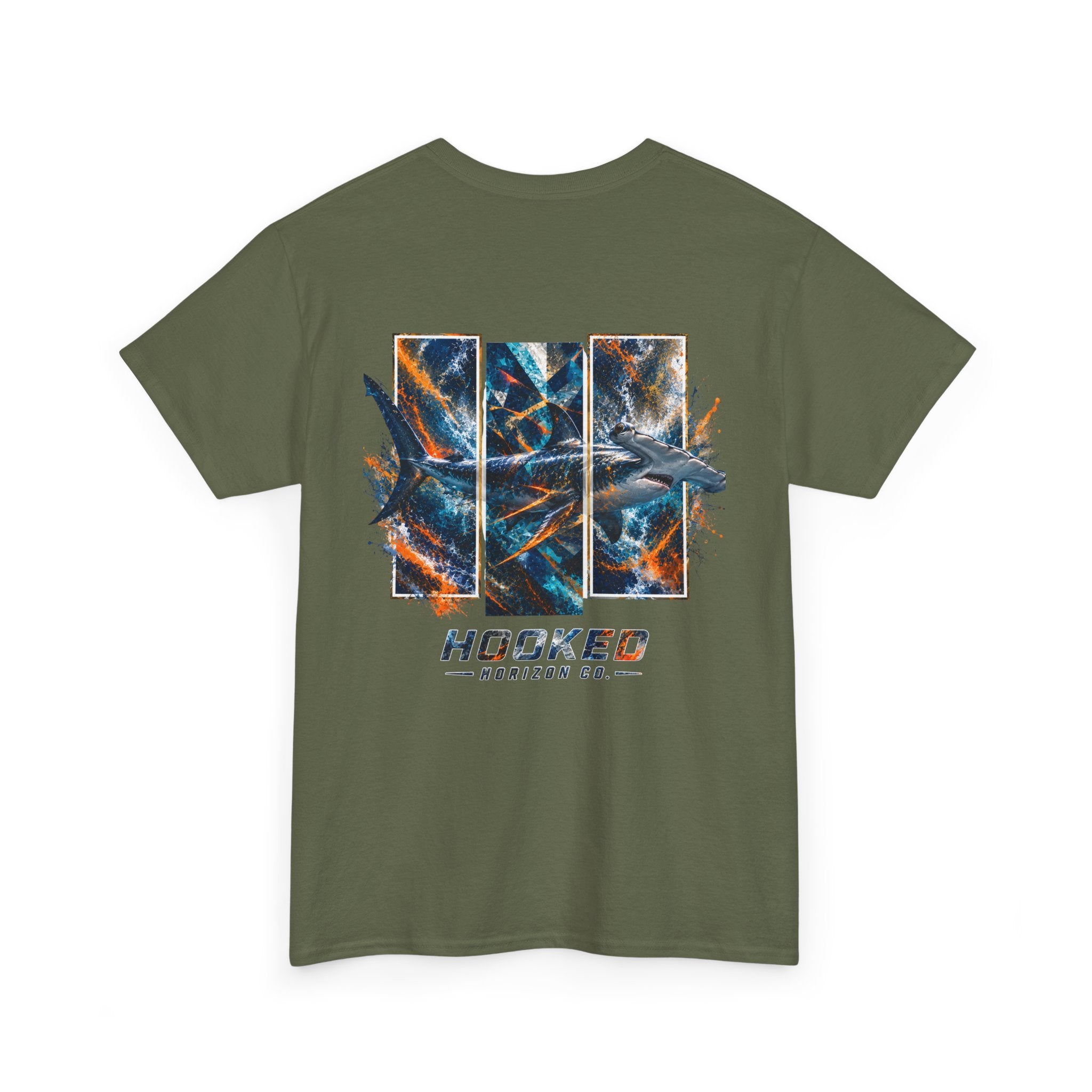 Hammer Head Hooked Horizon Co Tee—Ocean Graphic Tee — "Beloved" Ray Design