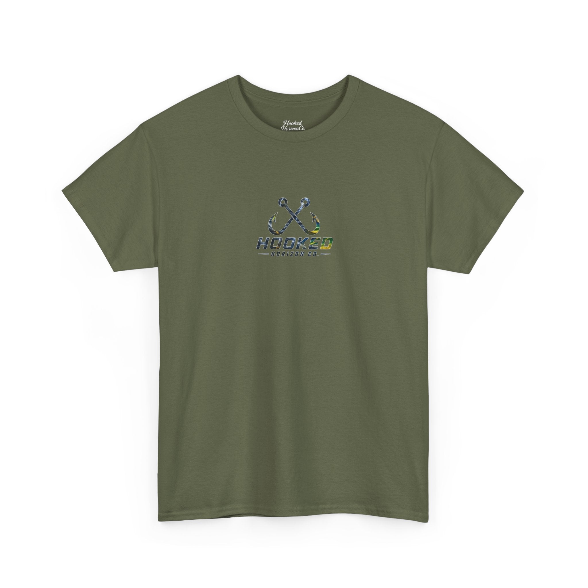 Mahi Mahi Hooked Horizon Co Tee—Ocean Graphic Tee — "Beloved" Ray Design