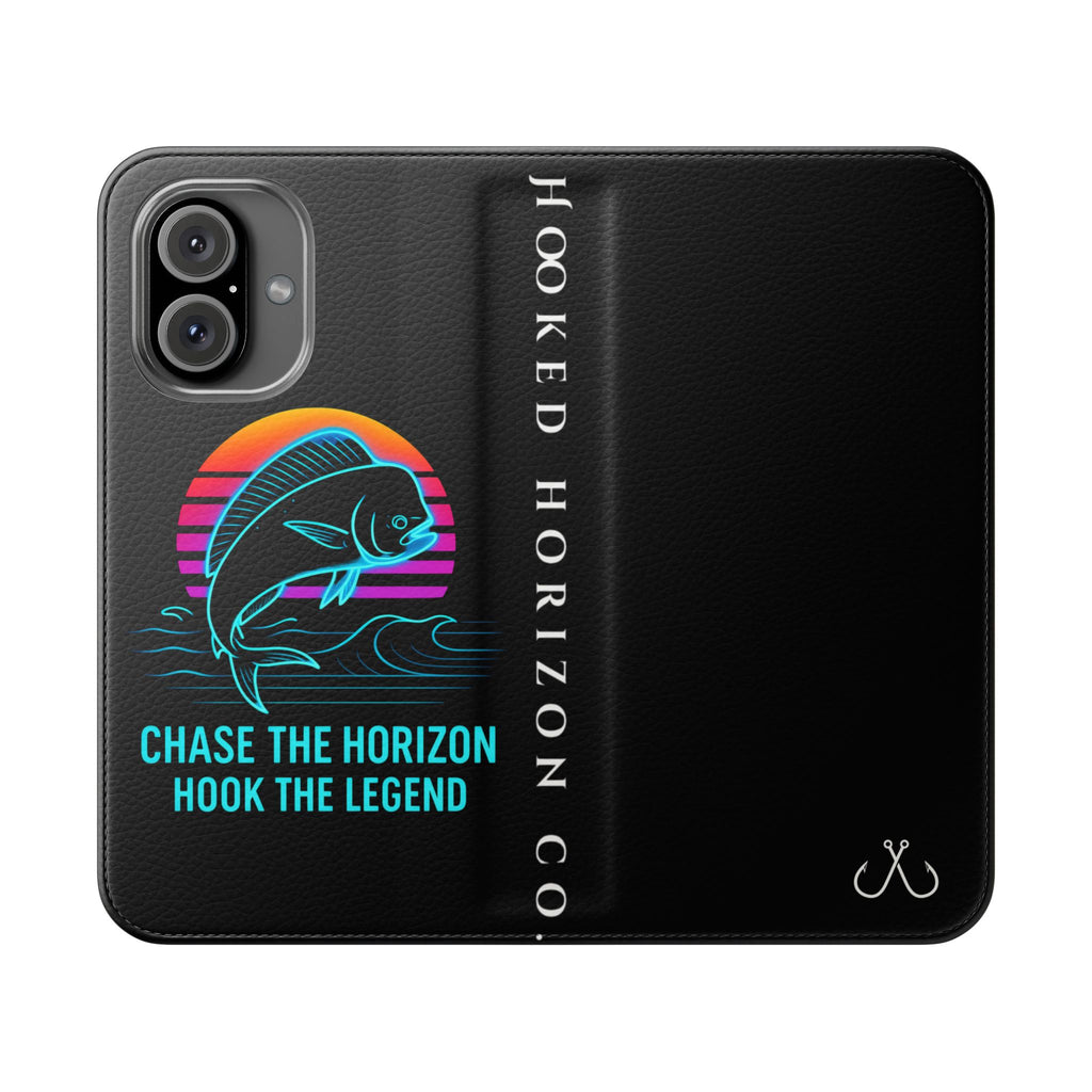 Mahi Mahi Flip Phone Case — Turquoise Water Pattern Wallet Cover
