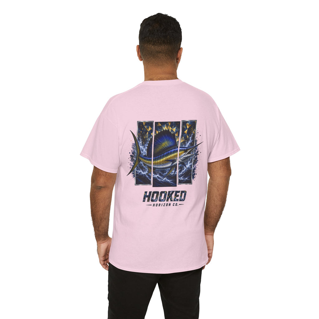 Sail Fish Hooked Horizon Co Tee—Ocean Graphic Tee — "Beloved" Ray Design