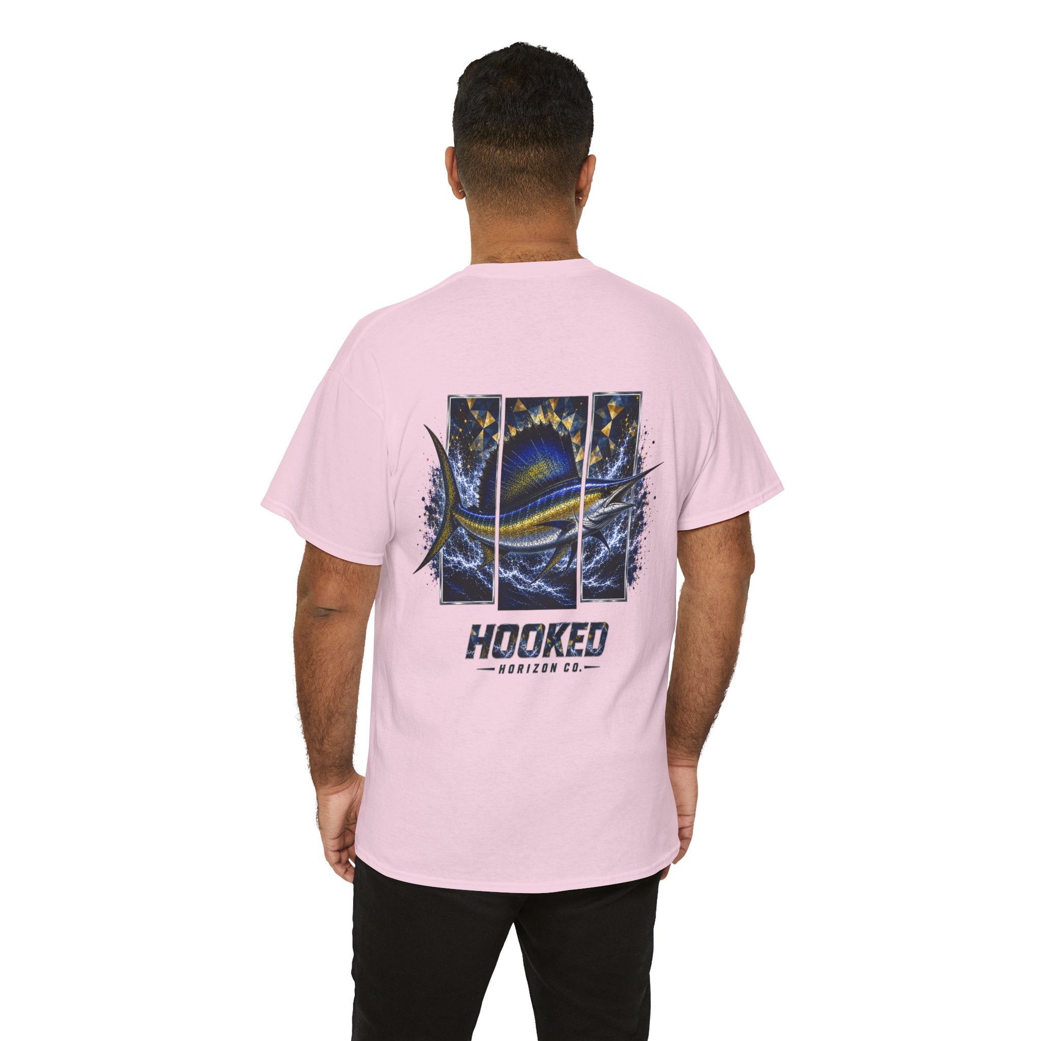 Sail Fish Hooked Horizon Co Tee—Ocean Graphic Tee — "Beloved" Ray Design