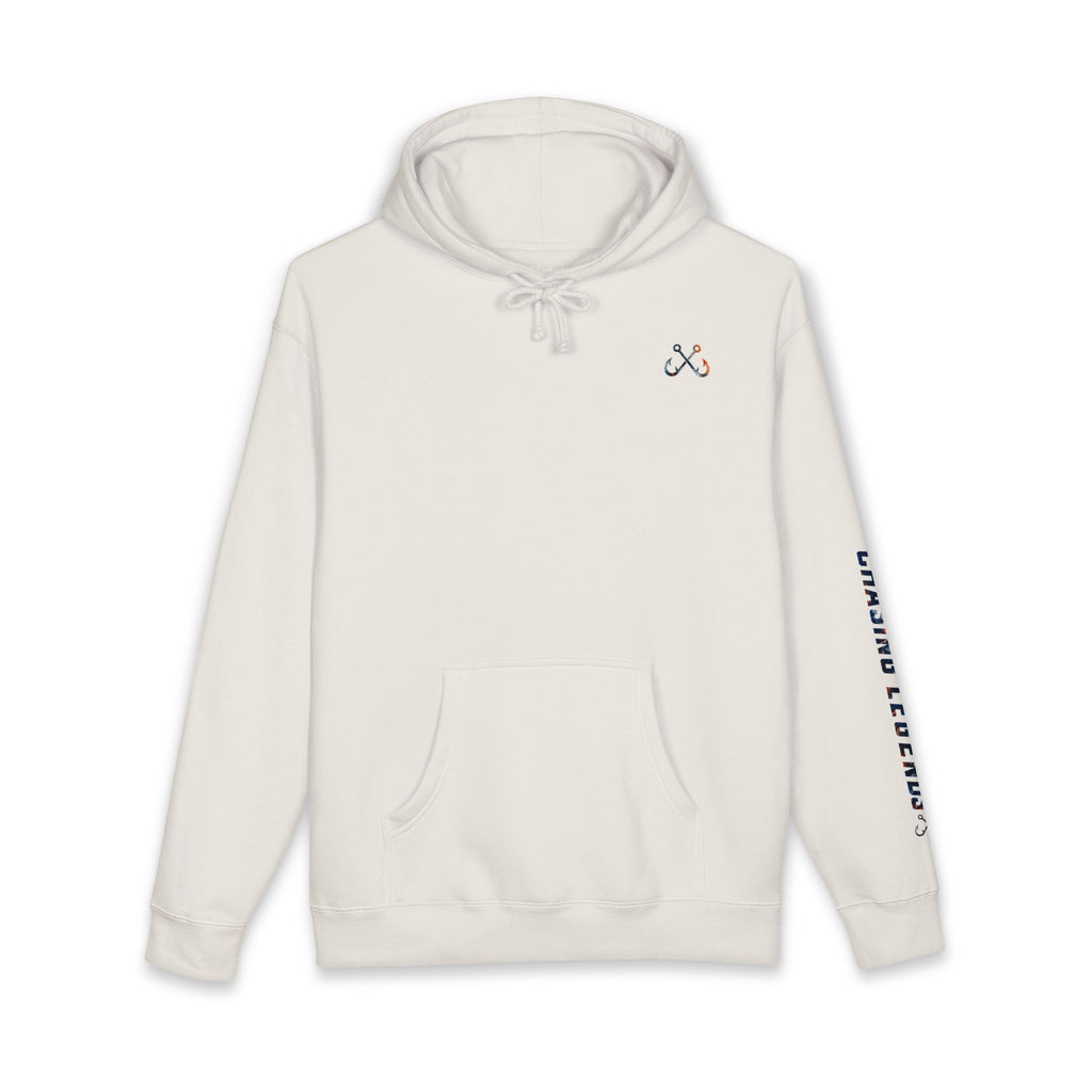 Hammer Head Hoodie Hooked Horizon Co. — Fishing Back Graphic Hoodie, Multiple Color Variations