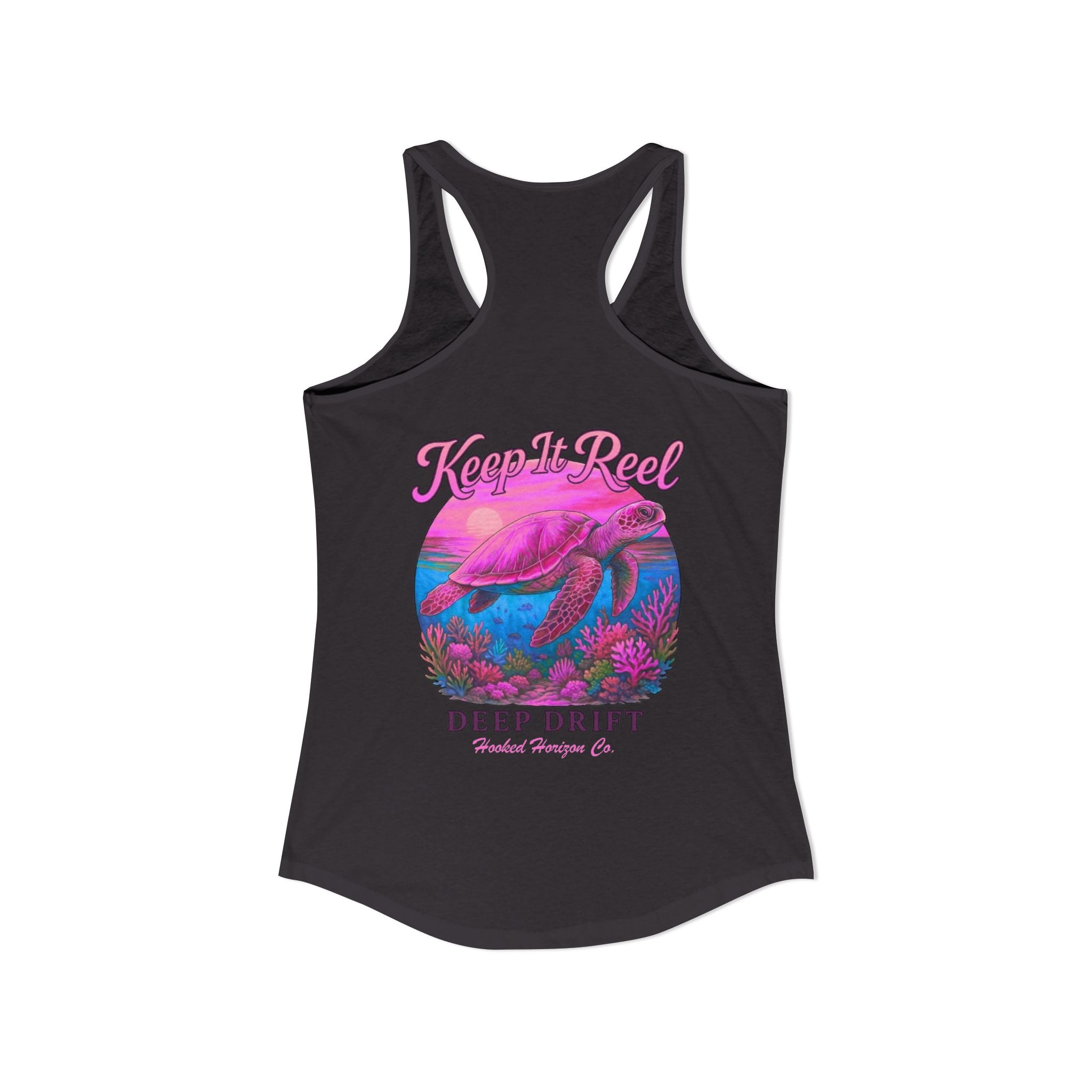 Turtle " Keep It Reel" Deep Drift– Hooked Horizon Co. Gifts for Ocean Lovers, Nautical Fashion, Everyday Comfort, Perfect Gift for Her