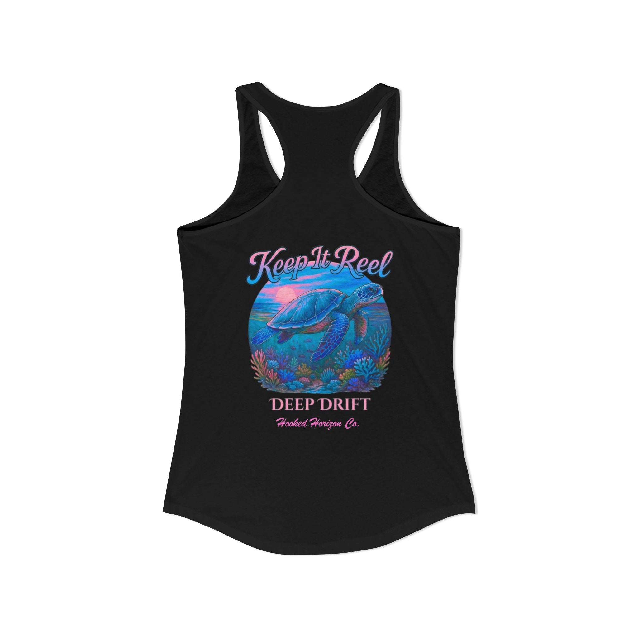 Turtle " Keep It Reel" Deep Drift– Hooked Horizon Co. Gifts for Ocean Lovers, Nautical Fashion, Everyday Comfort, Perfect Gift for Her