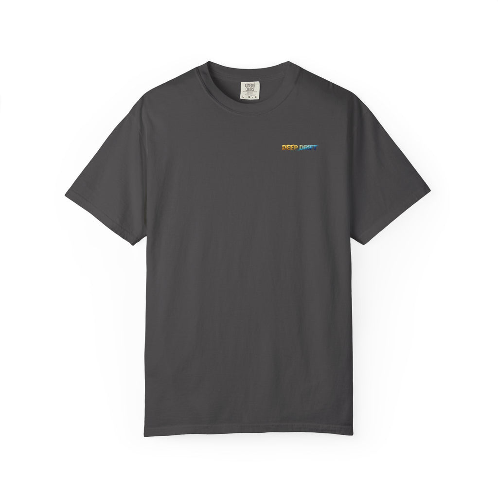 Gold & Blue Tarpon Hooked Horizon Co. — Deep Drift Fishing Graphicishing Tee for Angler Lovers, Shark Lovers, Ocean Tee