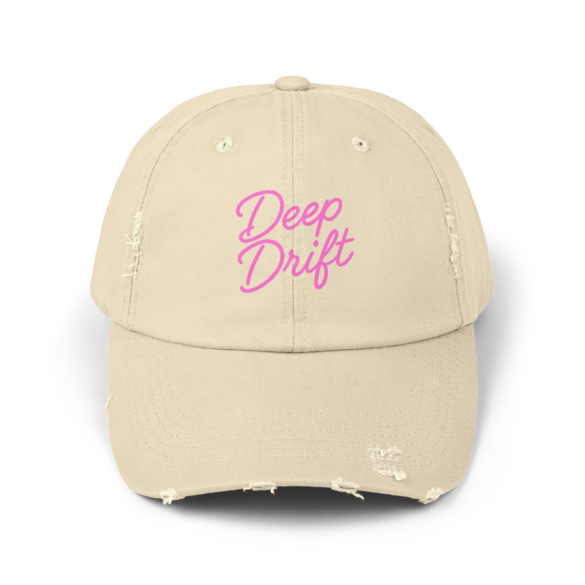 Deep Drift Pink Hooked Horizon Co.  Hat Unisex Distressed Cap - Casual Chic Hat, Perfect for Outdoor Adventures, Gifts for Him/Her, Vintage Style, Everyday Wear