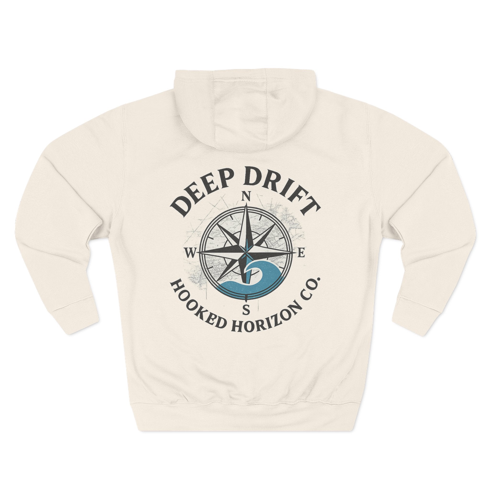 Wave Compass Deep Drift — Hooked Horizon Co. Neon Fishing Hoodie – "Chase the Horizon, Hook the Legend" Graphic