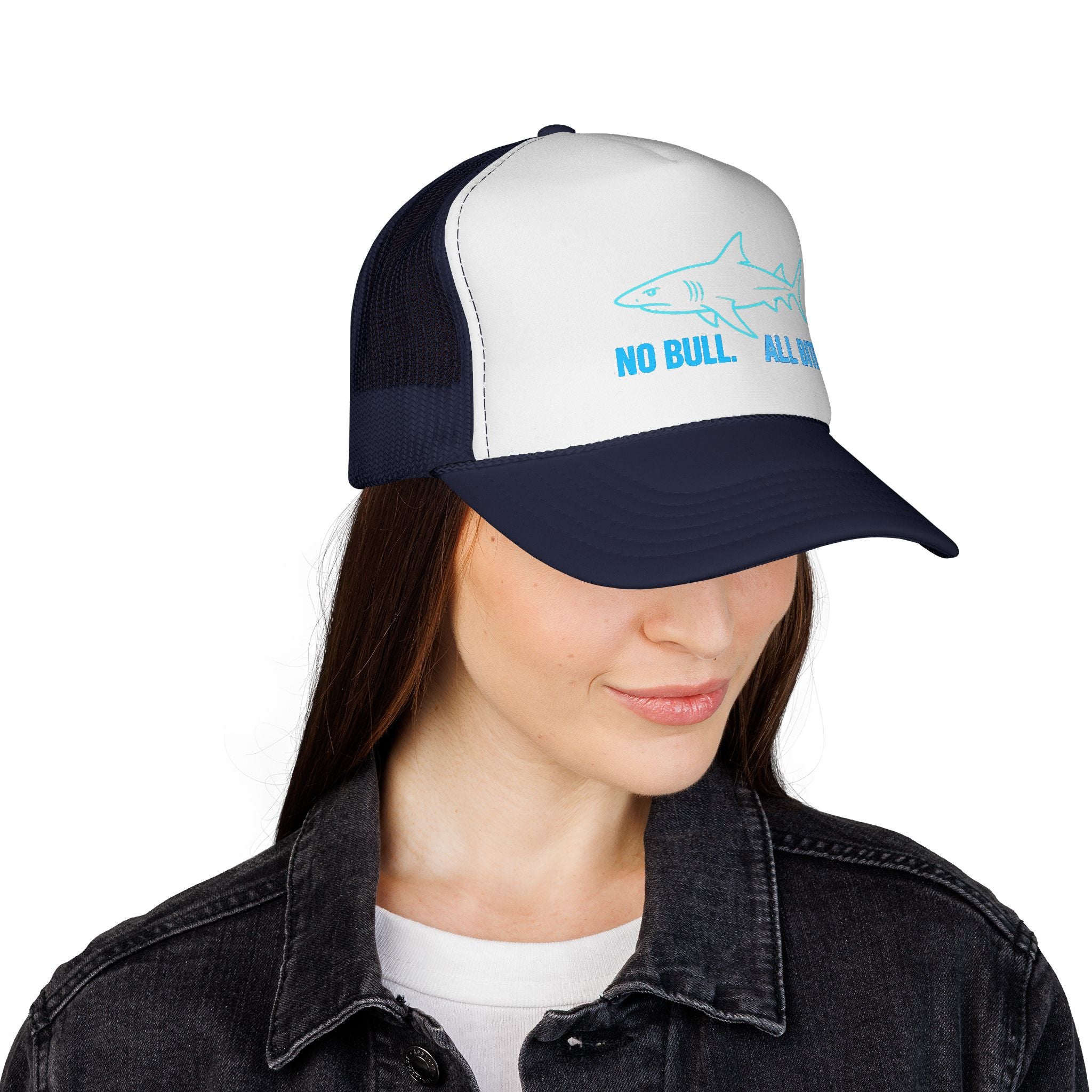 No Bull All Bite Shark Trucker Cap — Fishing & Beach Hat