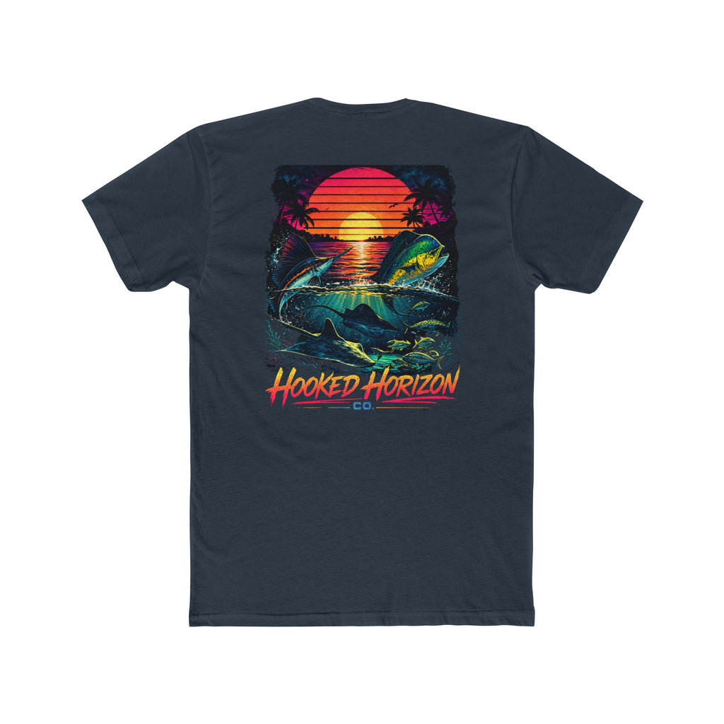 Hooked Horizon Co.  Sunset Fishing T-Shirt— Multiple Color Variations