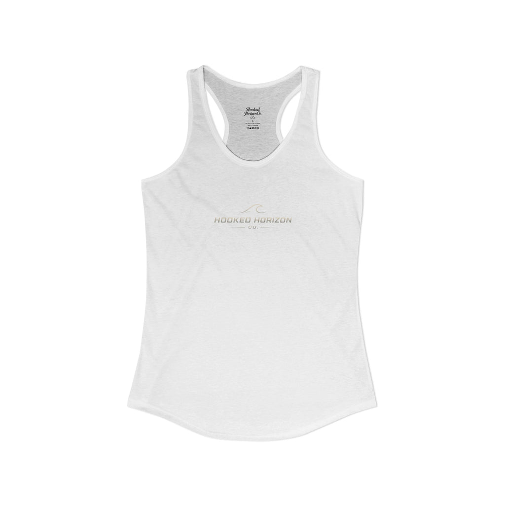 Hooked Horizon Co. Commerical Logo — Soft Women's Ideal Racerback Tank