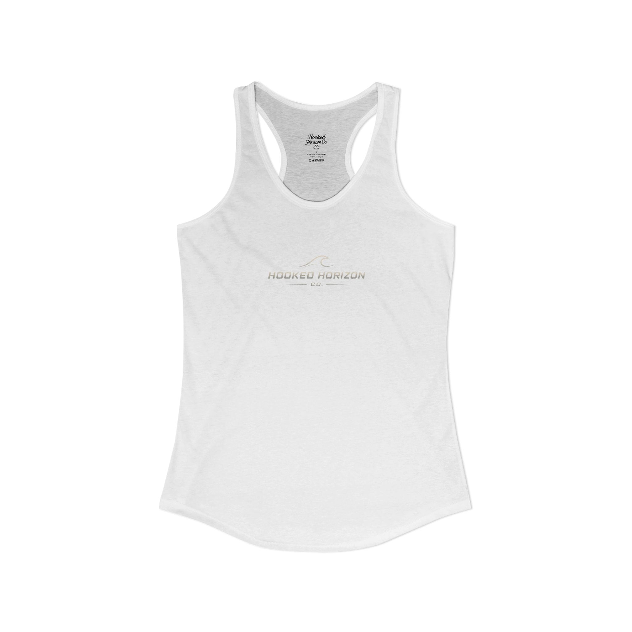 Hooked Horizon Co. Commerical Logo — Soft Women's Ideal Racerback Tank