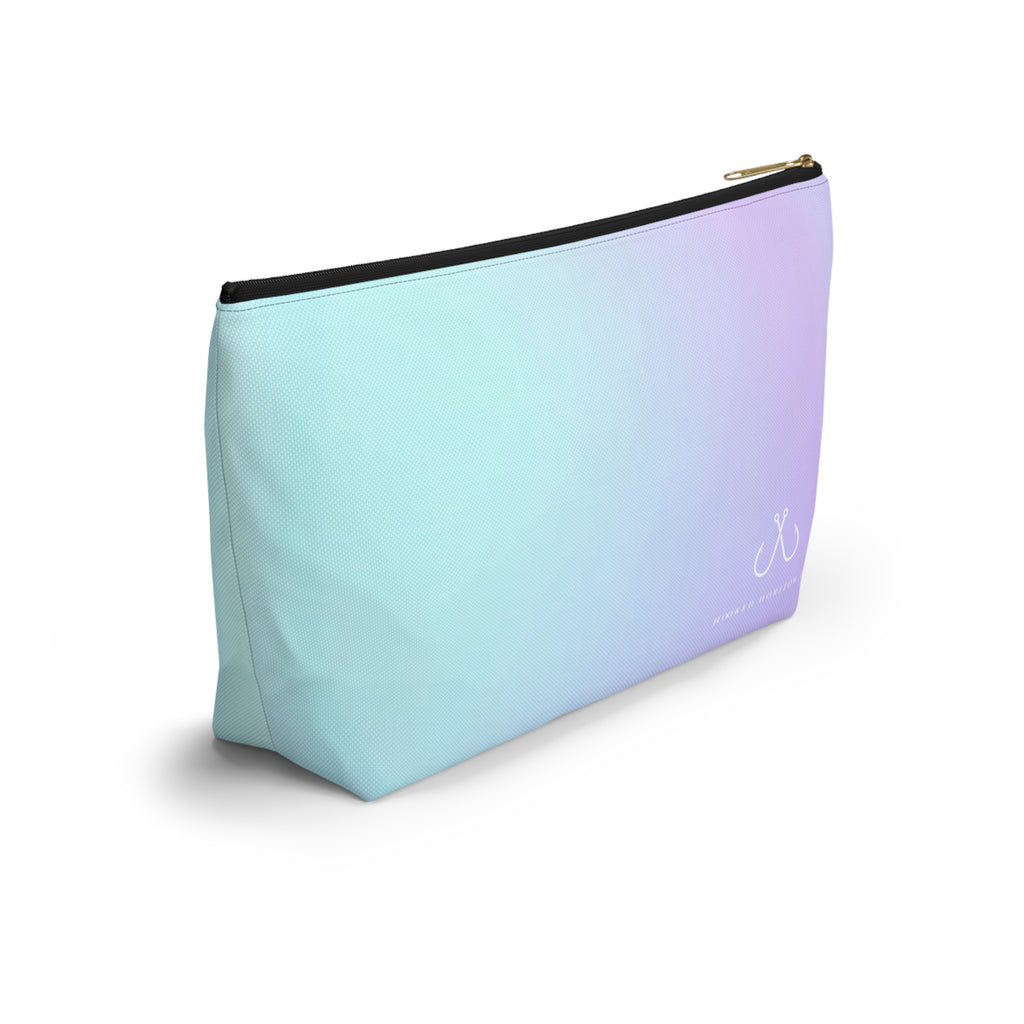 Purple To Blue Ombre Vibrant Gradient Accessory Pouch | Makeup Bag, Travel Organizer, Gift for Her, Beach Essentials, Stylish Storage