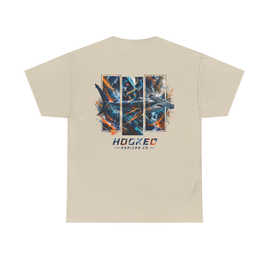 Hammer Head Hooked Horizon Co Tee—Ocean Graphic Tee — "Beloved" Ray Design