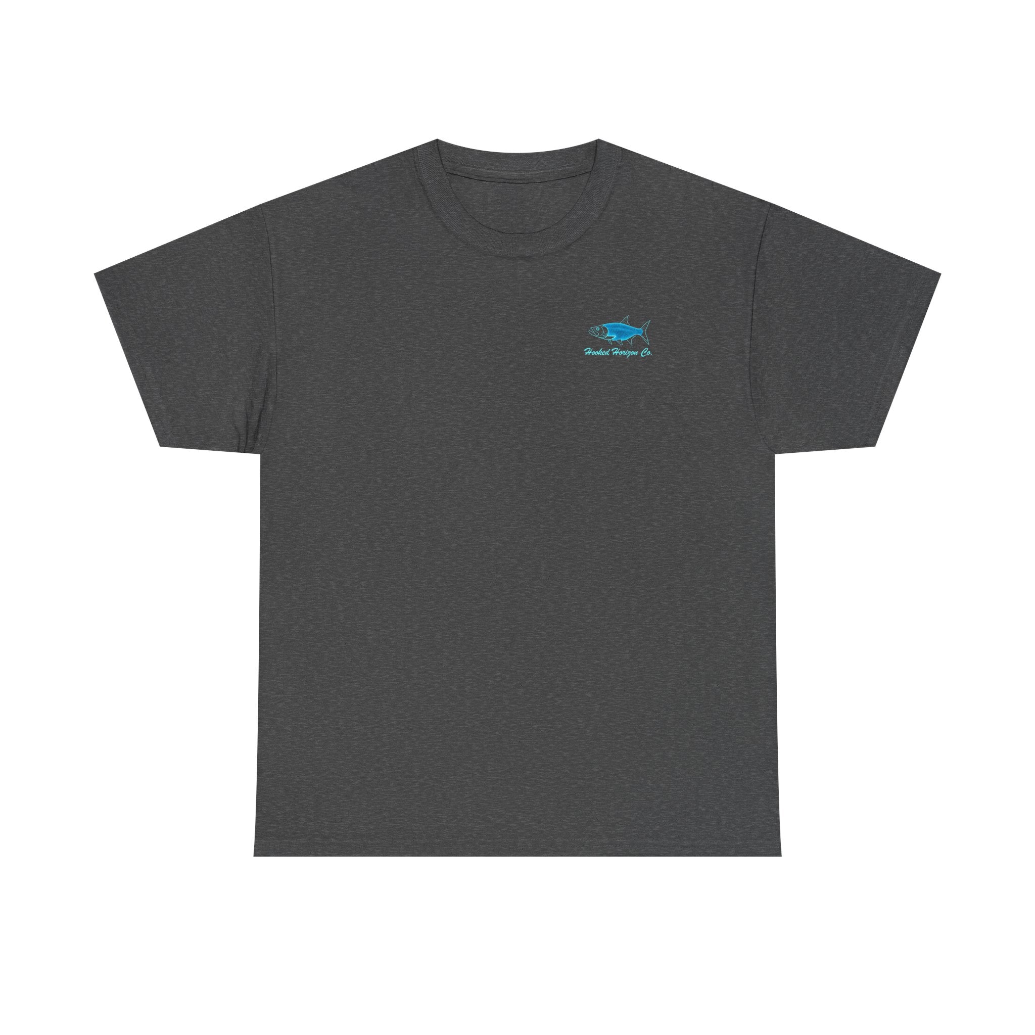 Tarpon Blue Fishing T‑Shirt — "Deep Drift" Compass Design by Hooked Horizon Co.