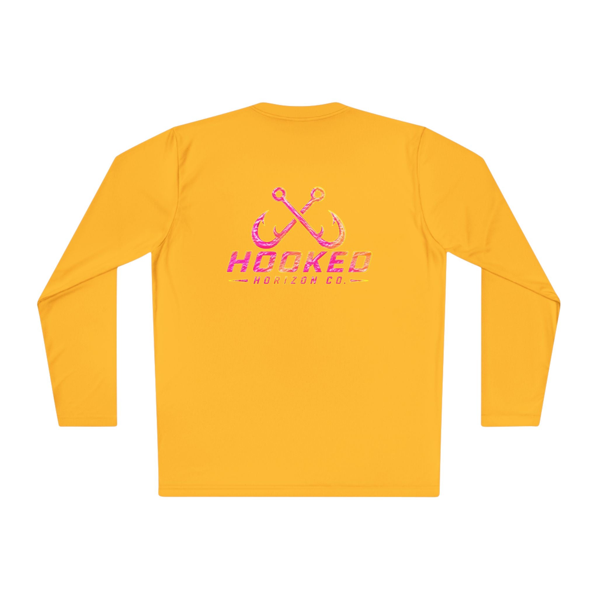 Moisture Wicking Classic Logo Tee In Pink—Horizon Co. Anchors Long Sleeve Tee — Lightweight Fishing Shirt