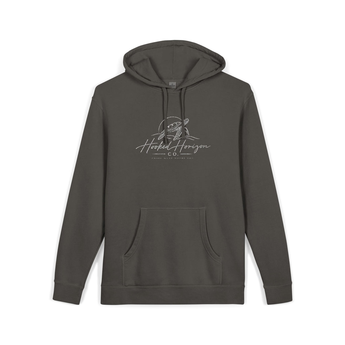 Turtle Hooked Horizon Co – " Chase What Moves You "Unisex Pigment-Dyed Hoodie