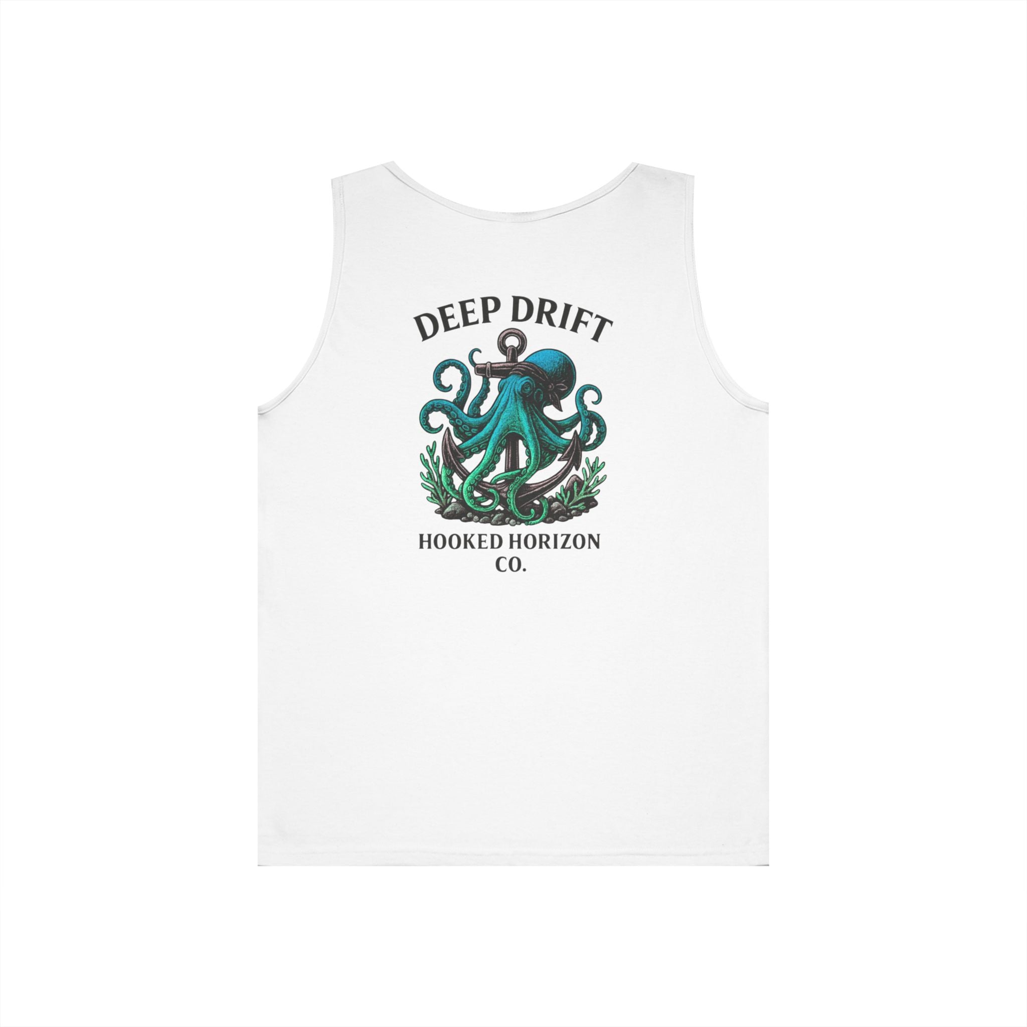 Deep Drift Octopus Graphic Tank Top, Summer Beach Wear, Unisex Tank, Gift for Ocean Lovers, Nautical Tees, Camping Apparel