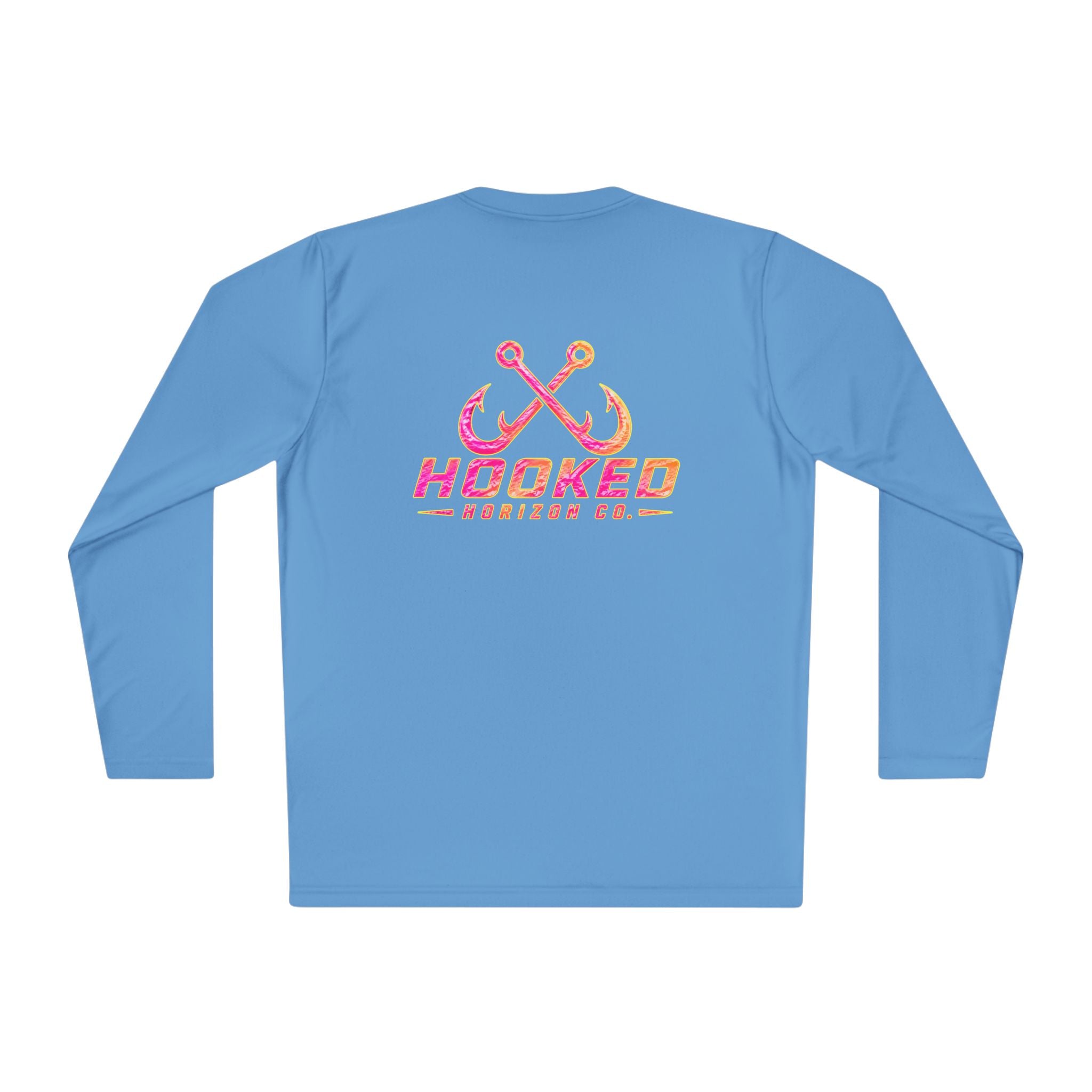 Moisture Wicking Classic Logo Tee In Pink—Horizon Co. Anchors Long Sleeve Tee — Lightweight Fishing Shirt
