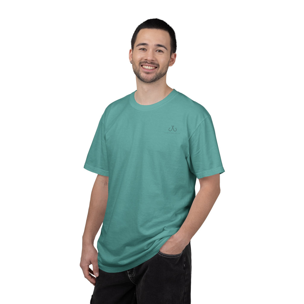 Deep Drift Fishing T-Shirt - Green & Blue Fishing Tee for Angler Lovers, Hammer Head Shark, Ocean Tee